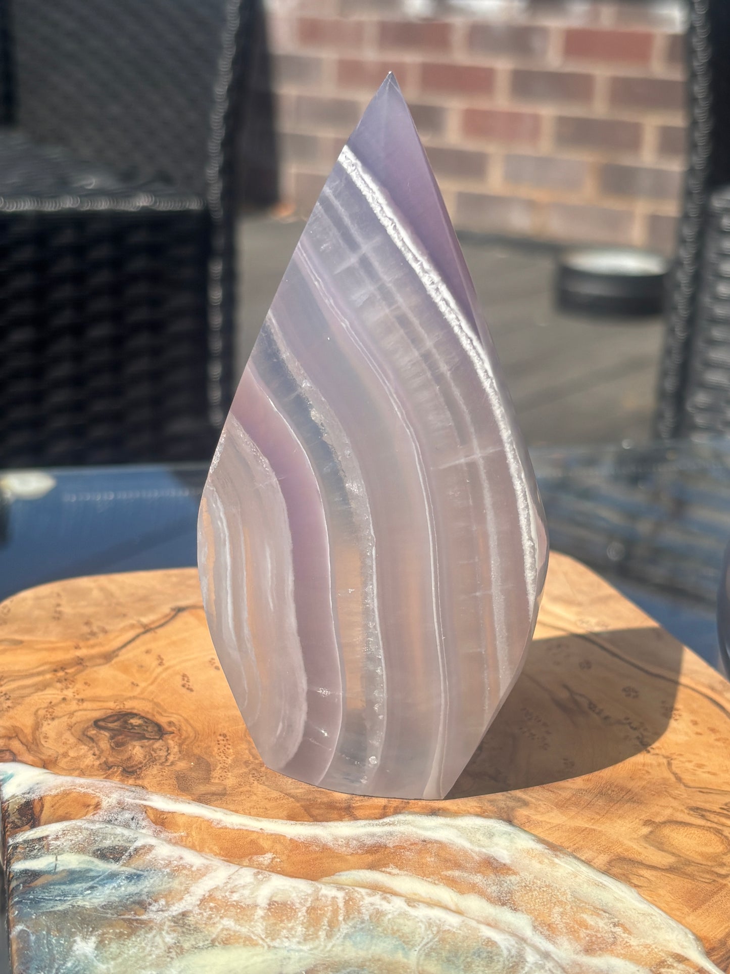 Yttrium Fluorite teardrop free form
