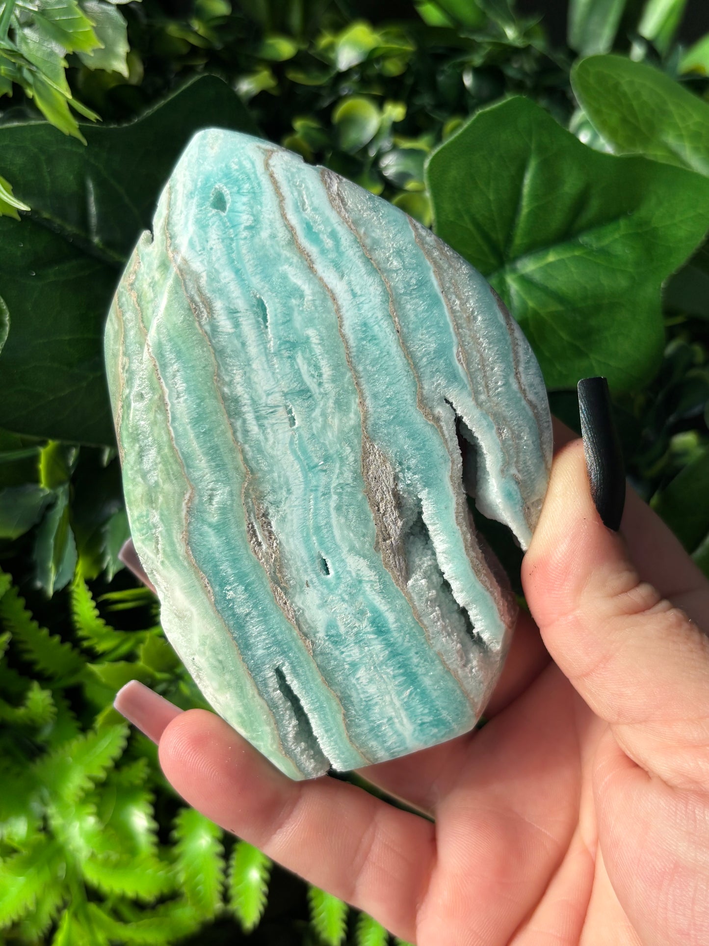 Blue Aragonite teardrop freeforms