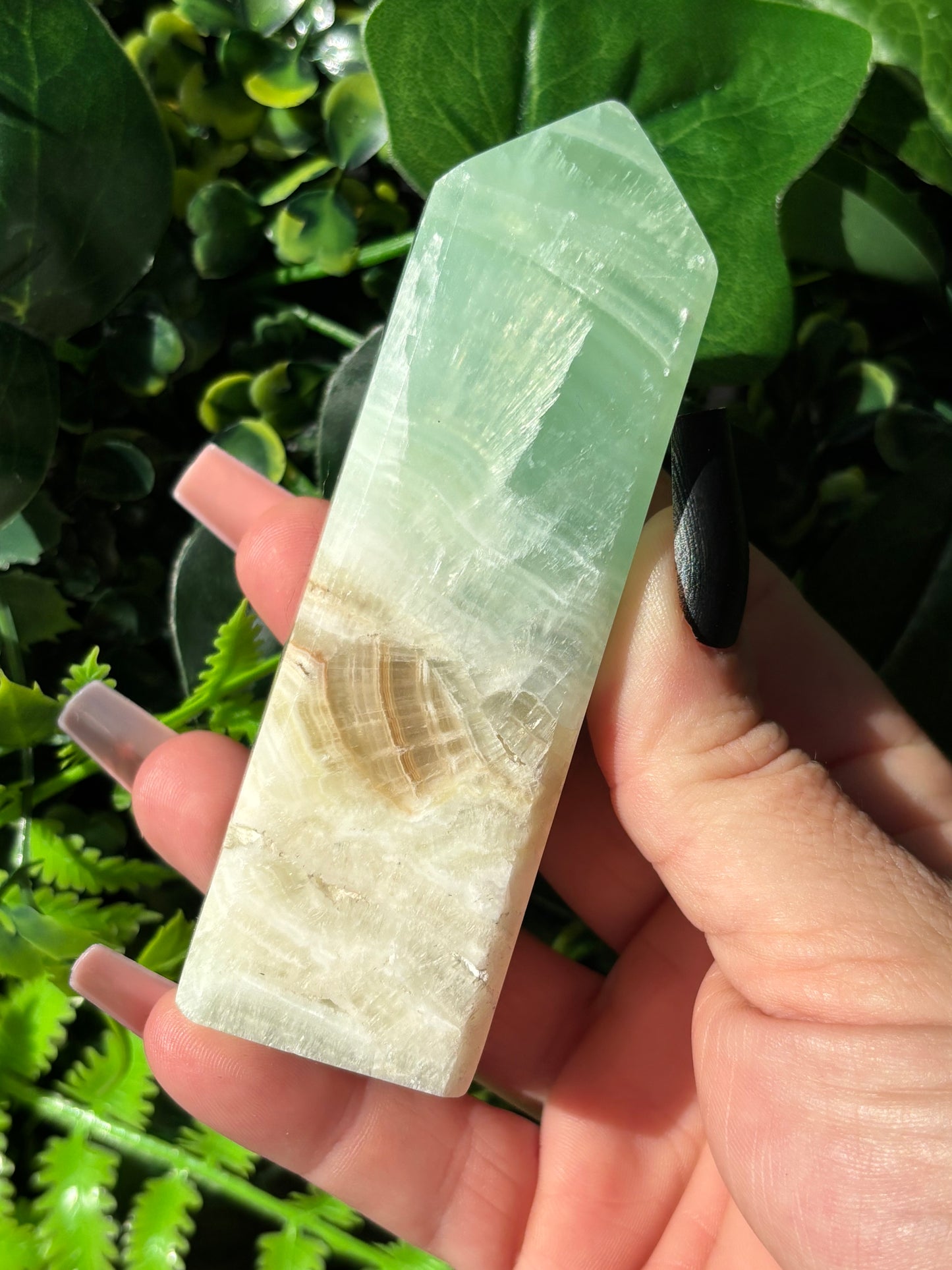 Pistachio Calcite towers
