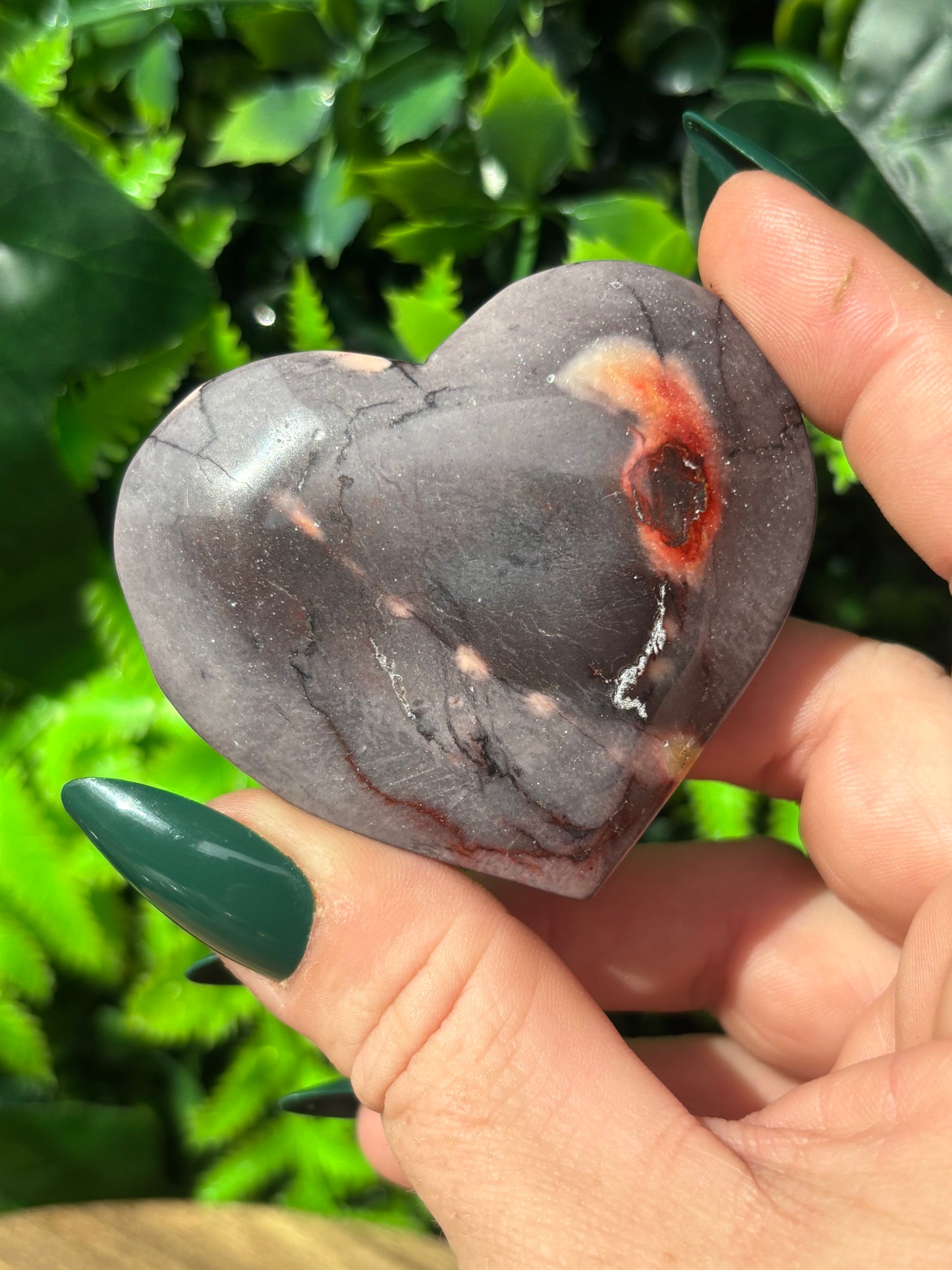 Mookaite hearts