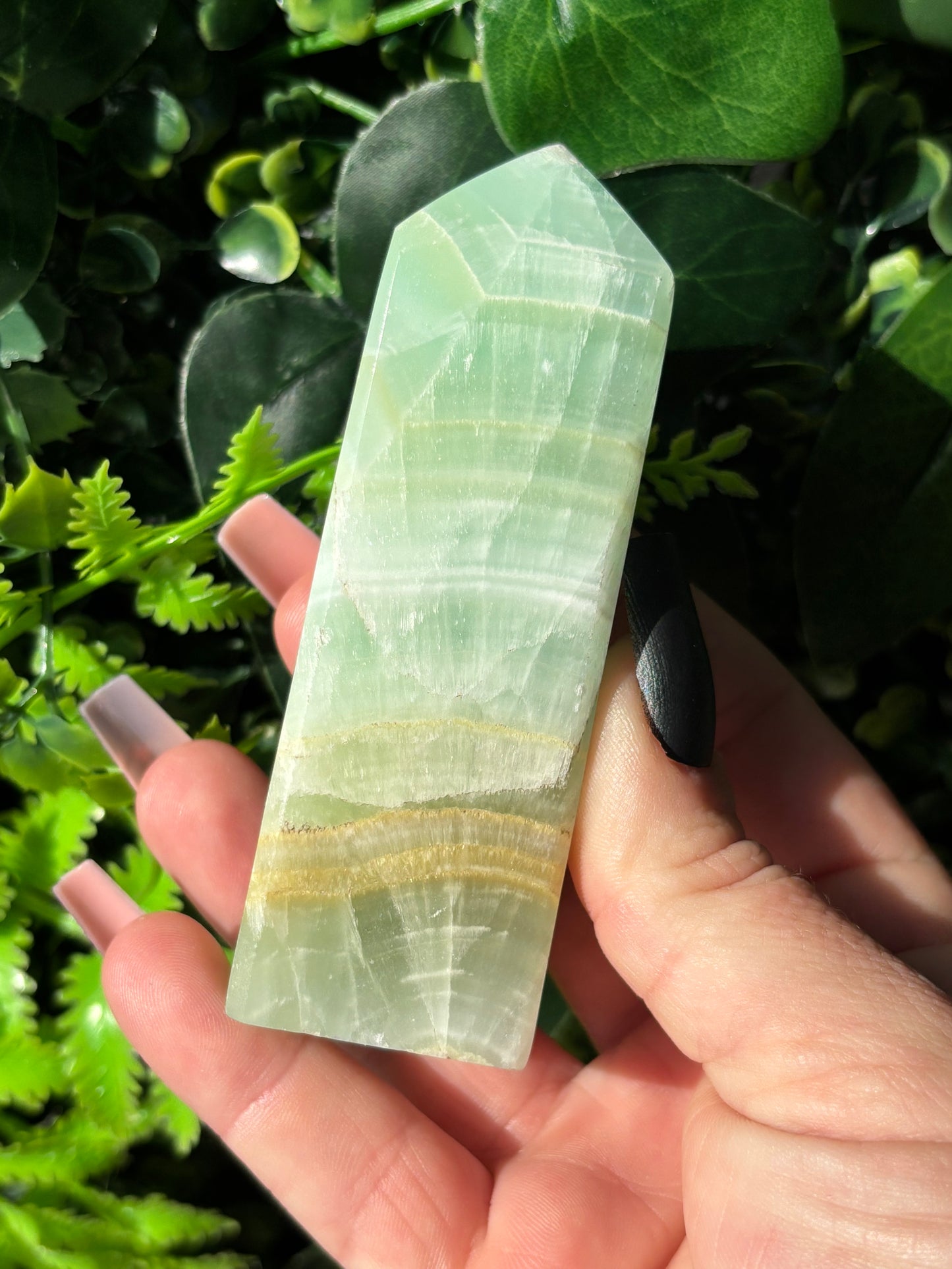 Pistachio Calcite towers