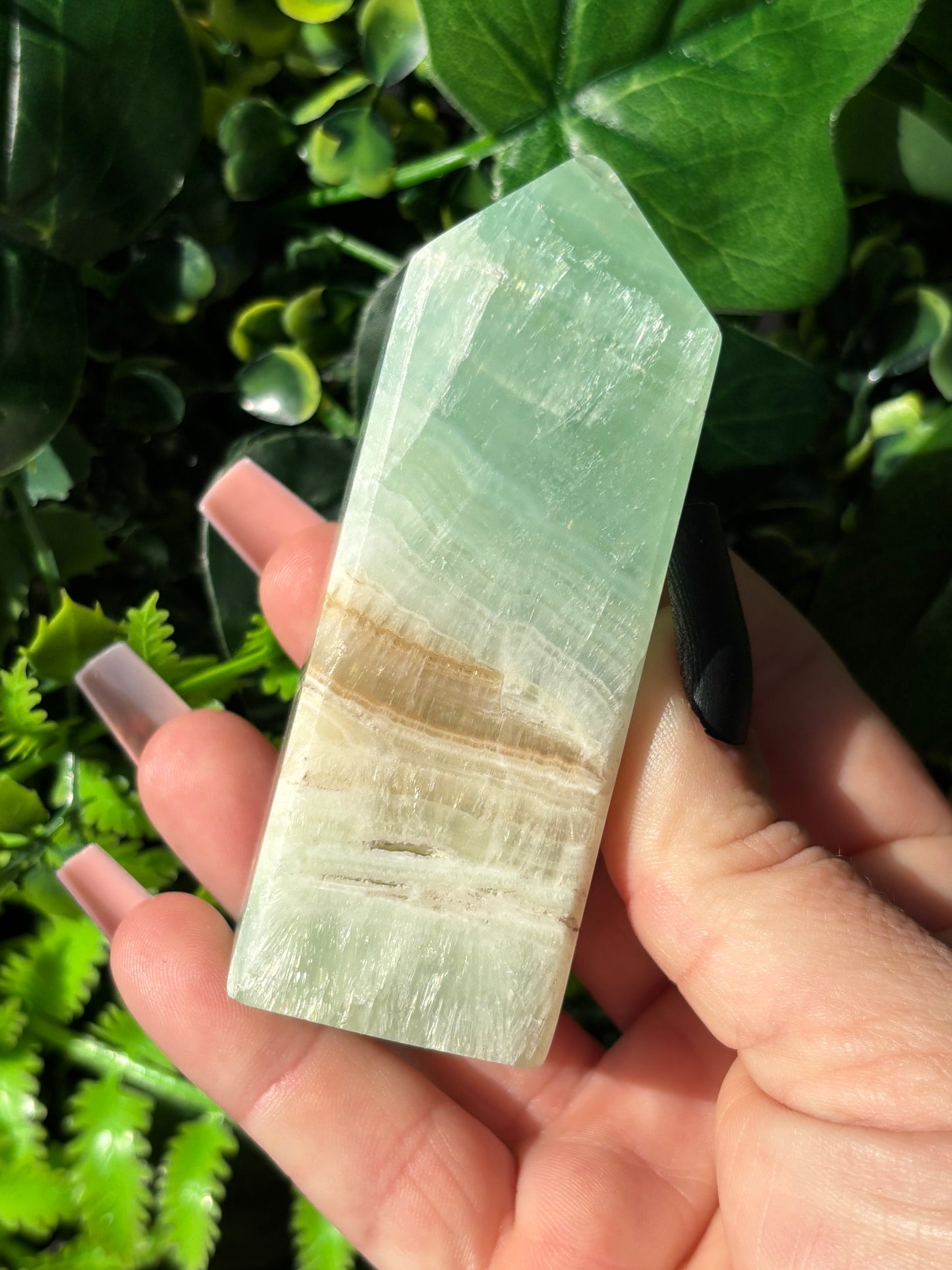 Pistachio Calcite towers