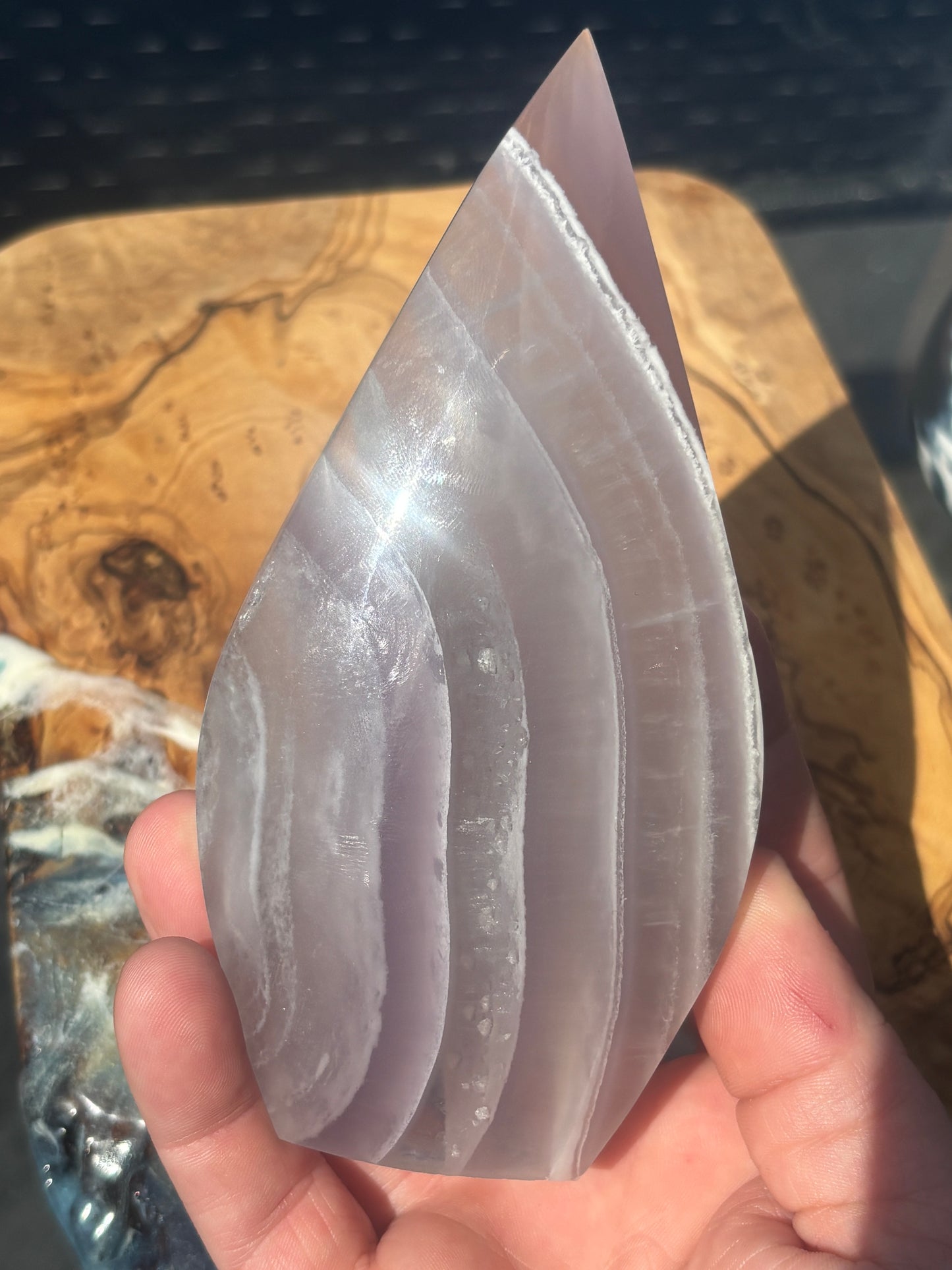 Yttrium Fluorite teardrop free form