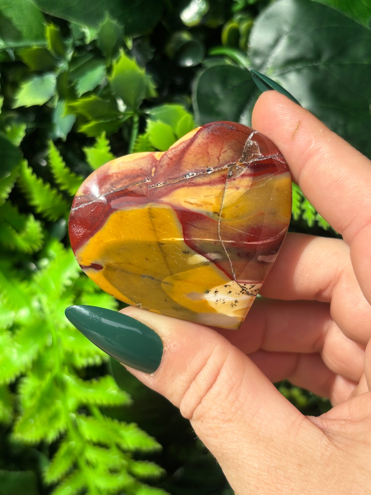 Mookaite hearts