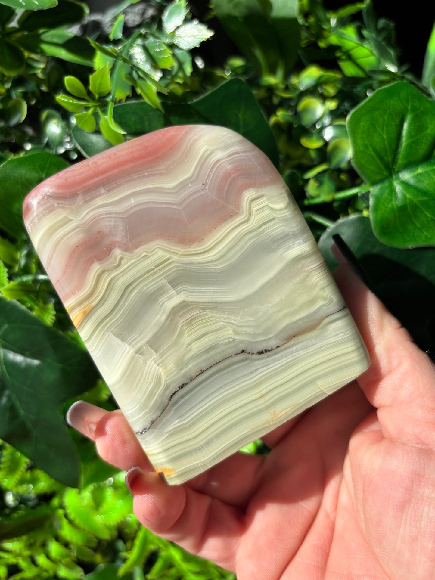 Pink Banded Onyx freeform