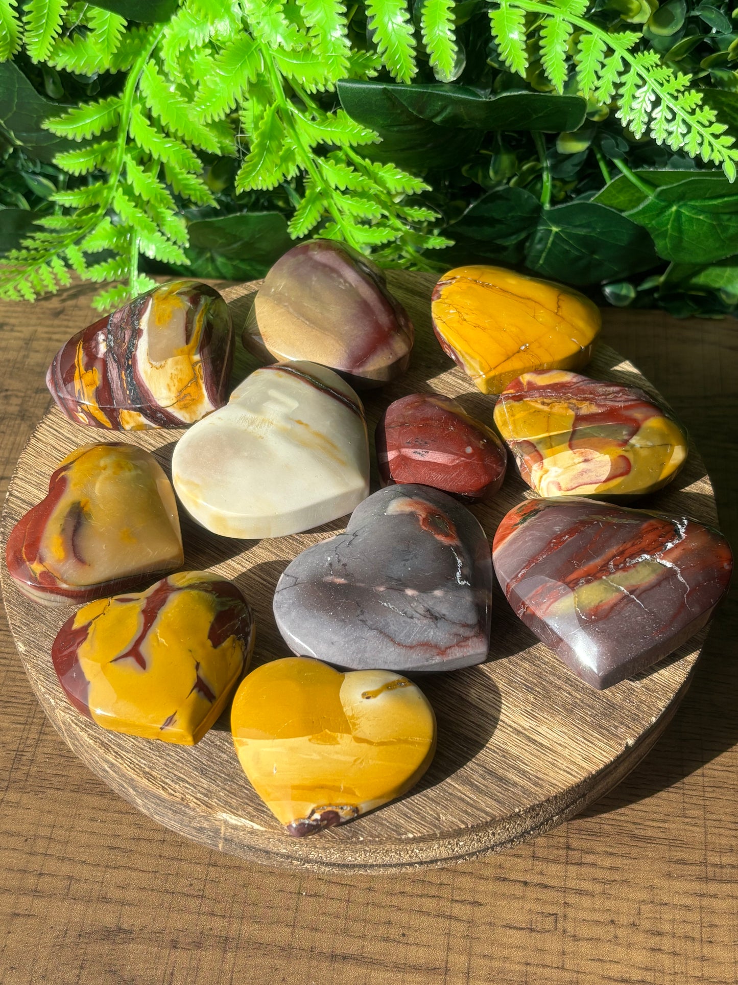 Mookaite hearts