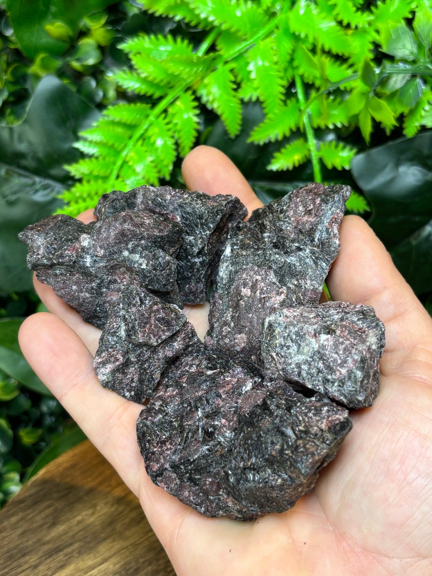 Raw Garnet in Astrophyllite