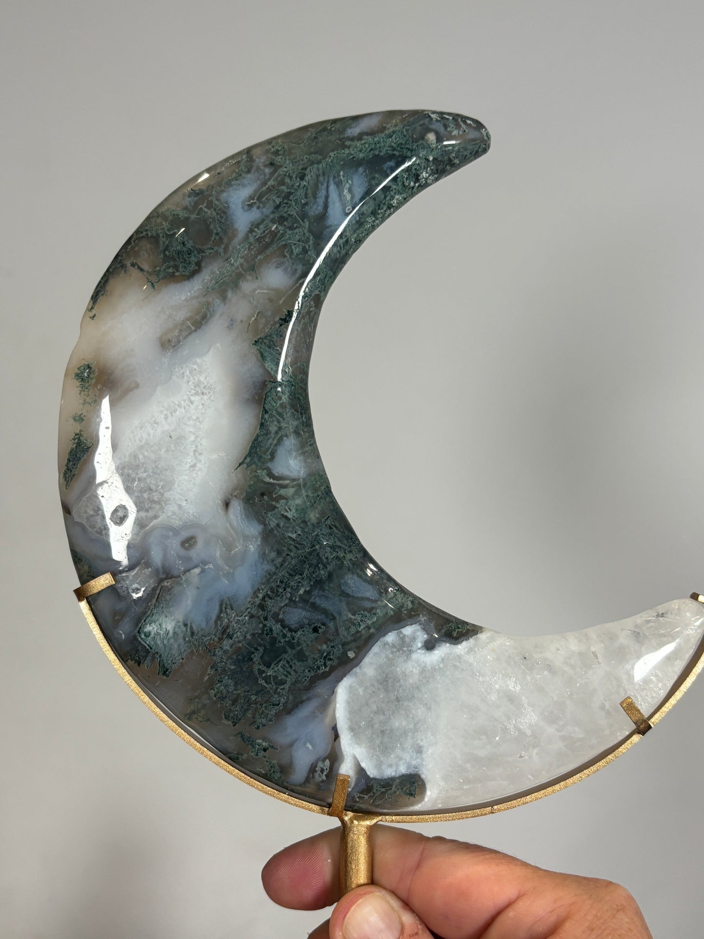 Statement Moons on custom metal stands - various materials