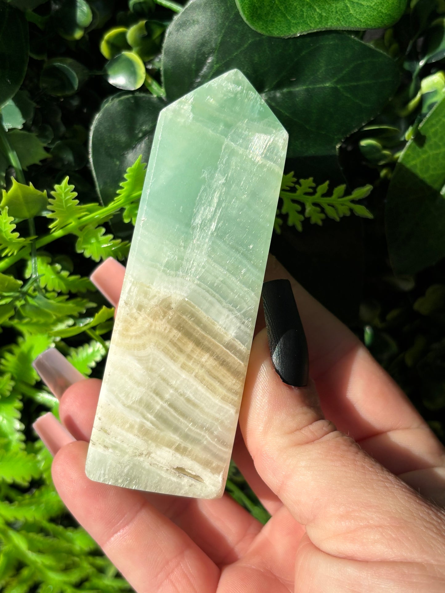 Pistachio Calcite towers