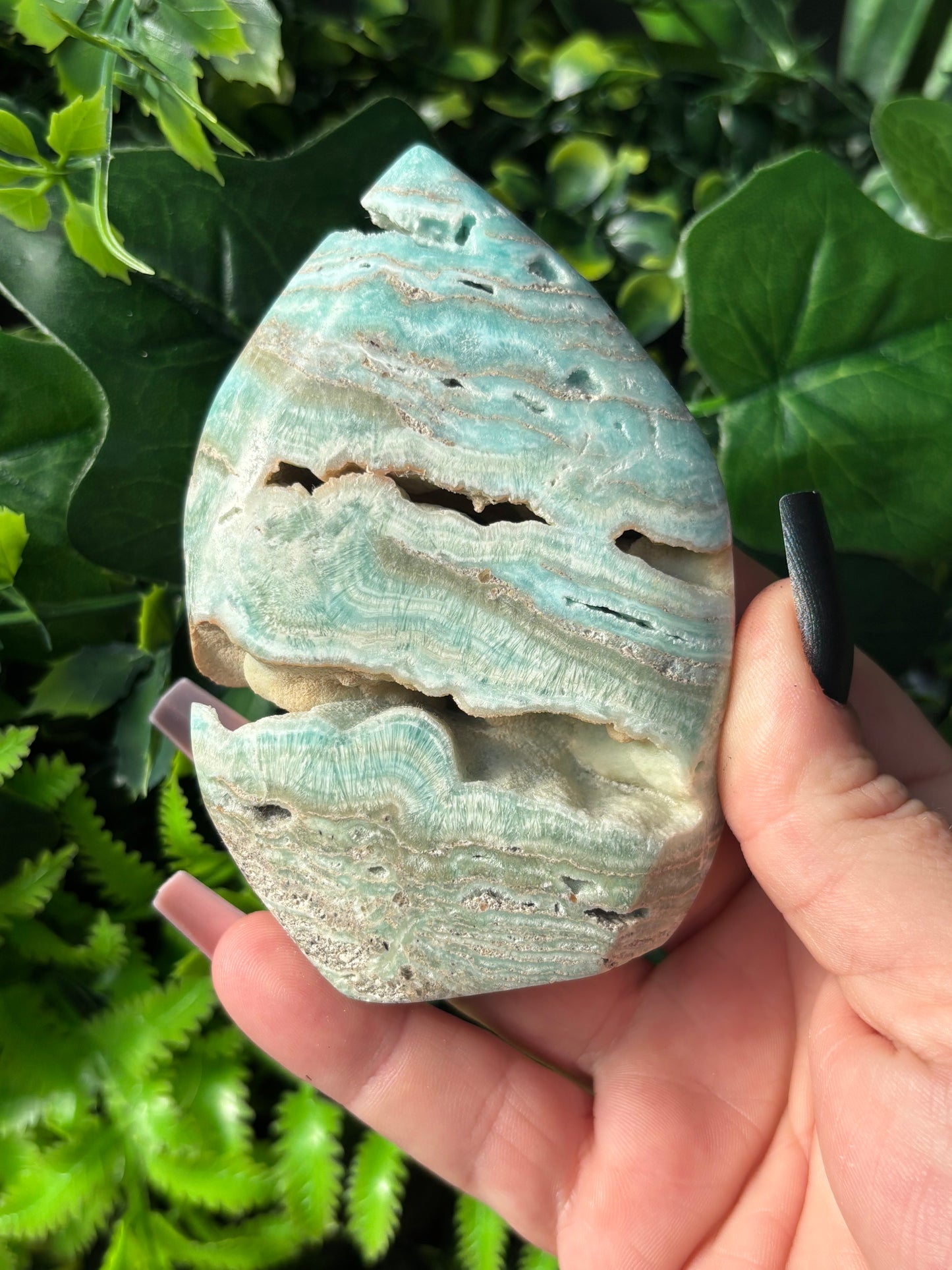 Blue Aragonite teardrop freeforms