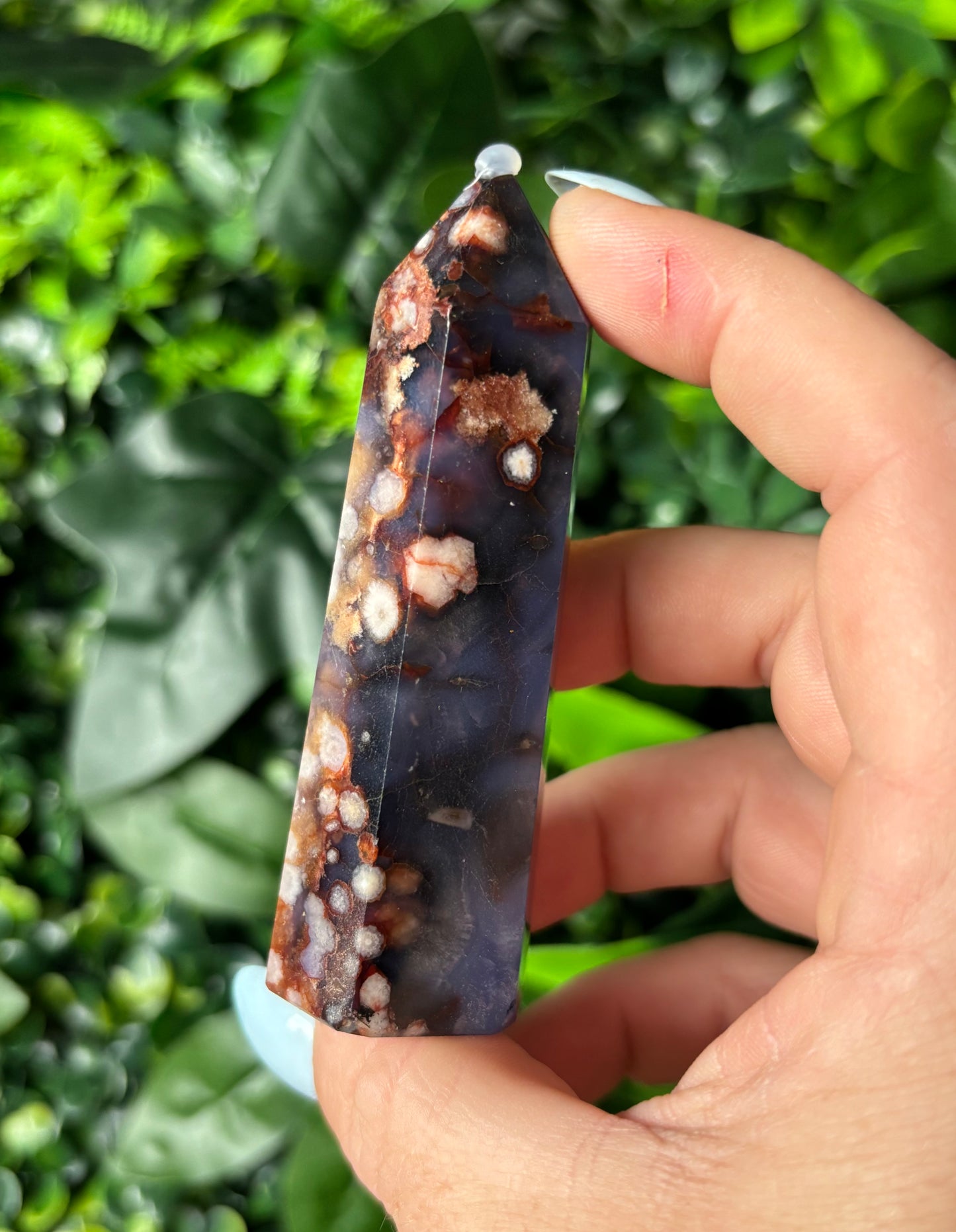 Blue flower agate towers