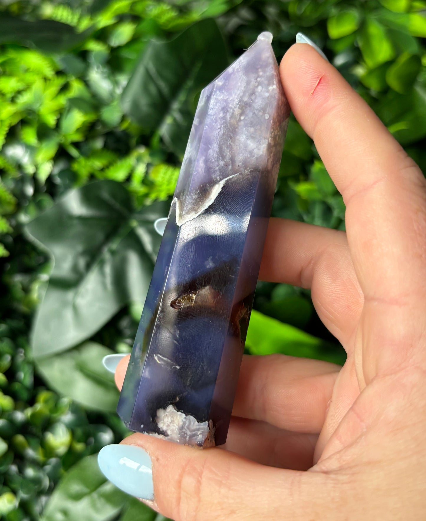 Blue flower agate towers