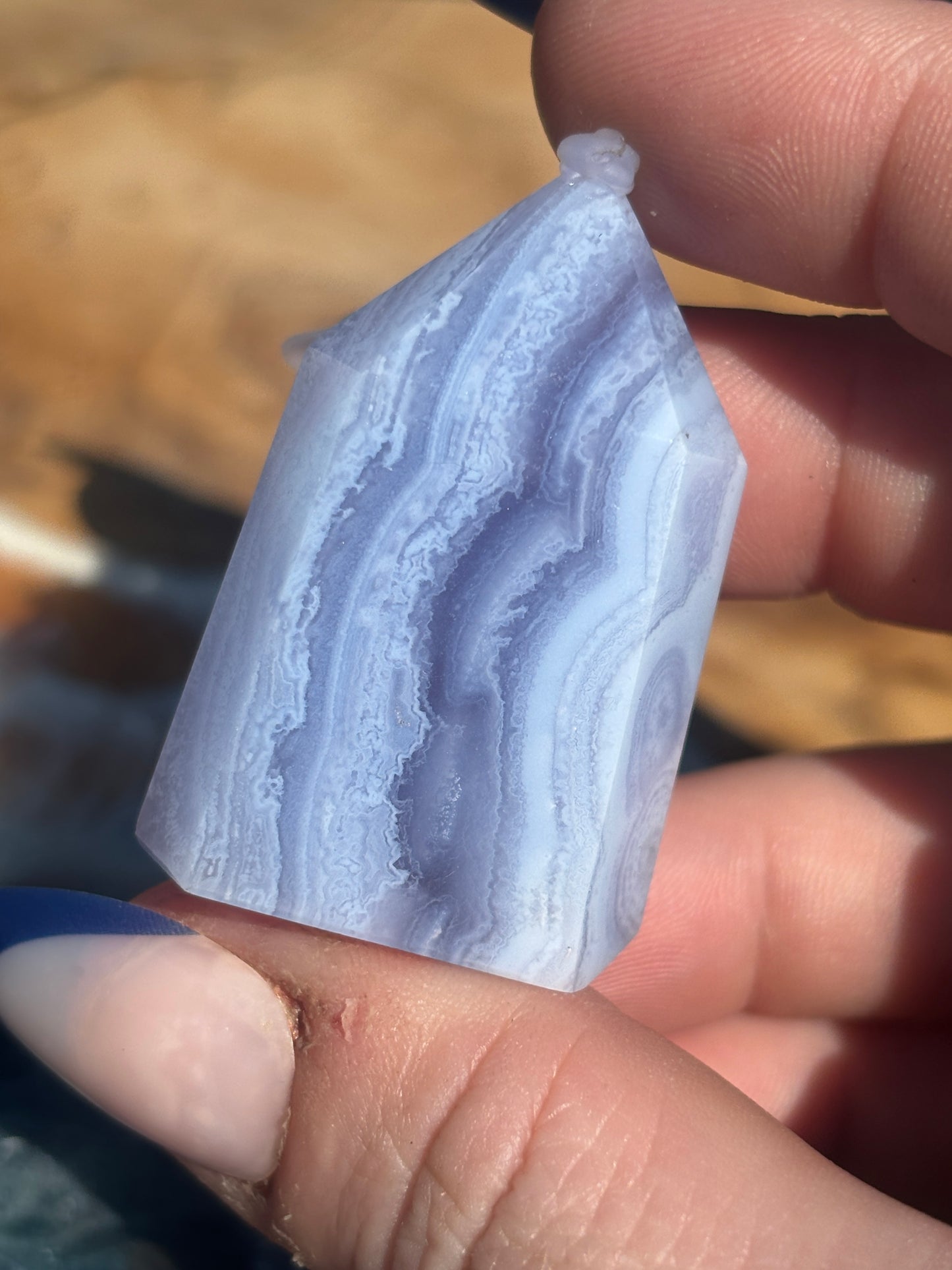 Blue Lace Agate tower