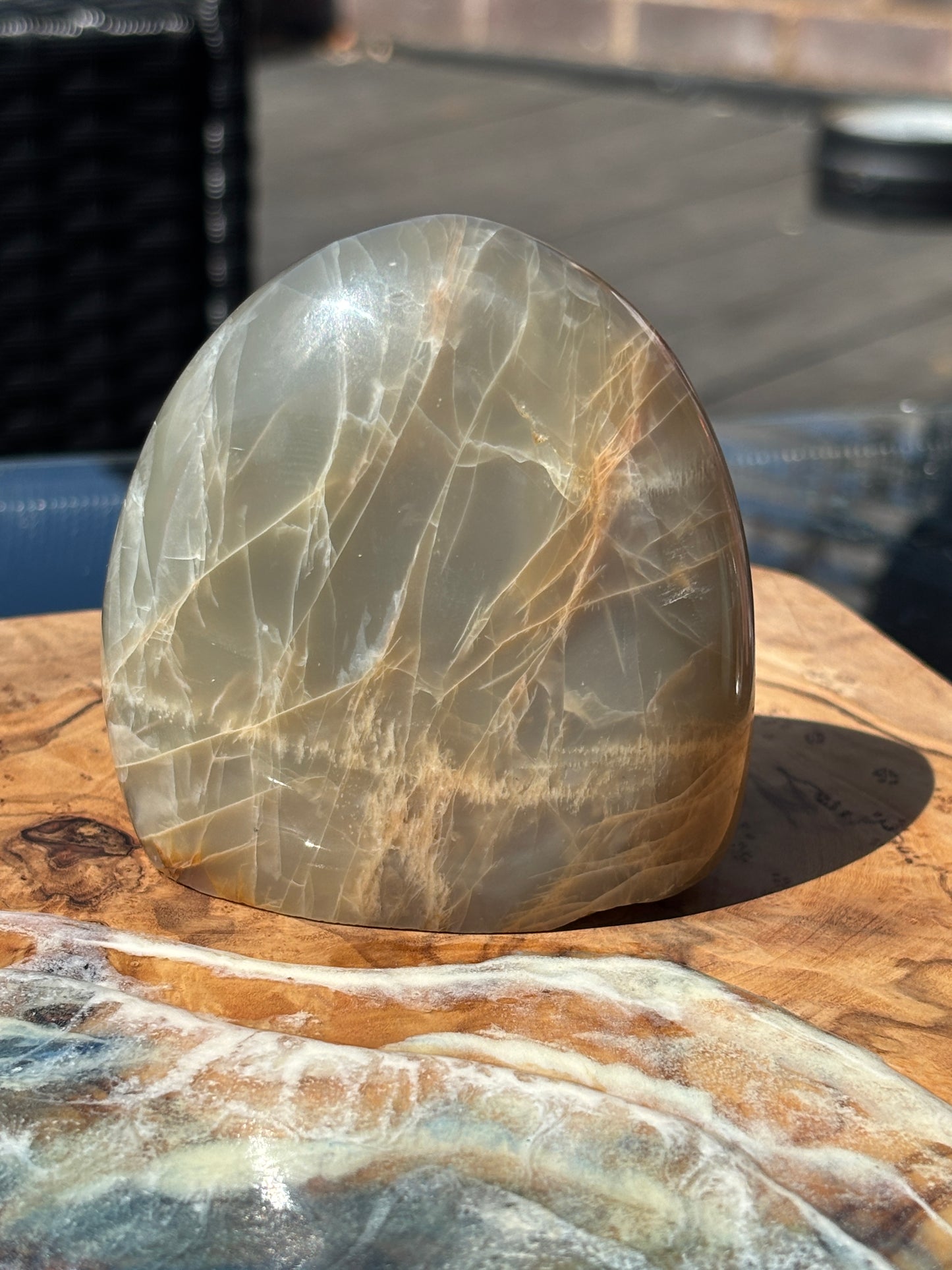Peach Moonstone dome free form