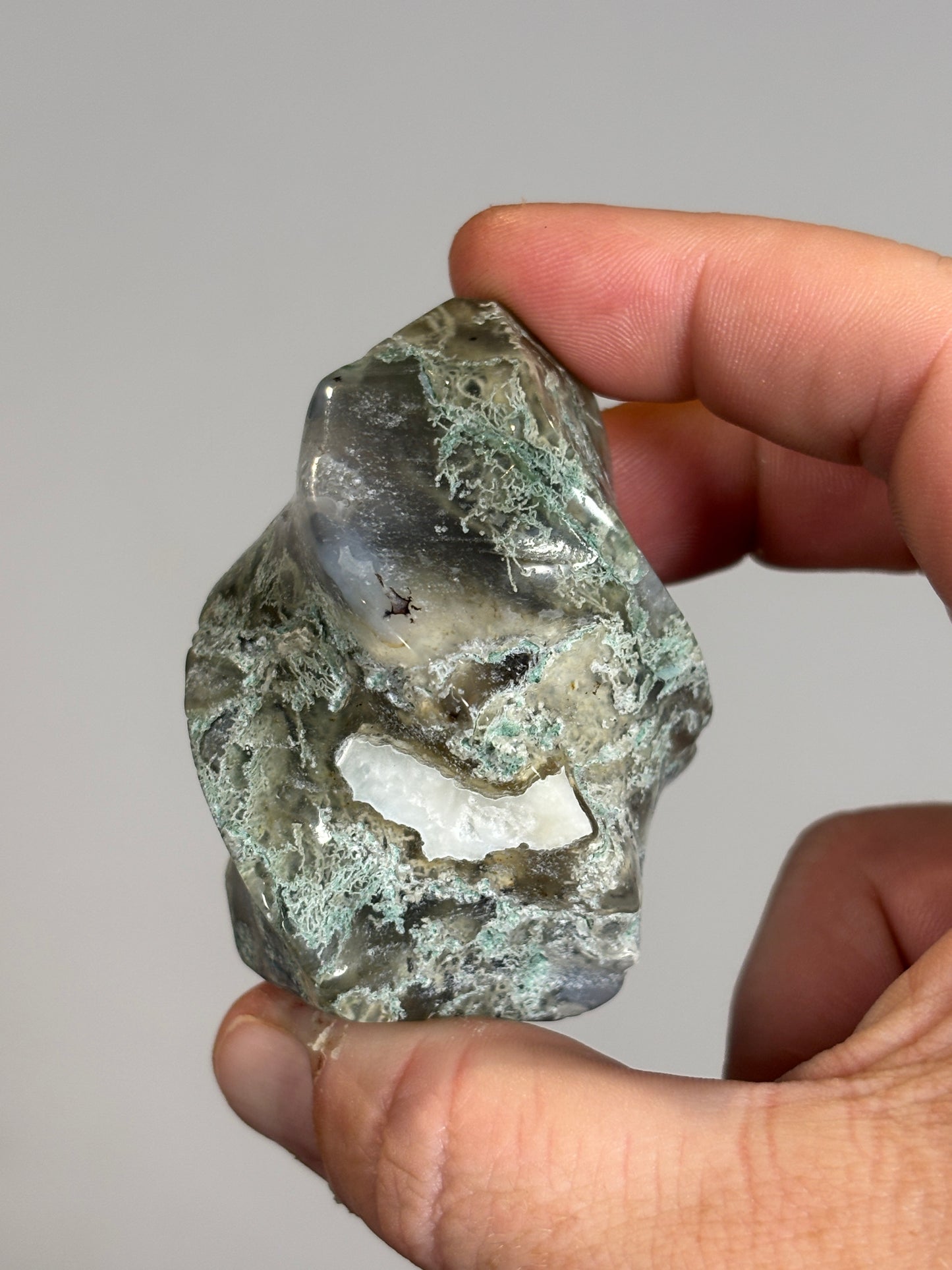 Moss agate flames