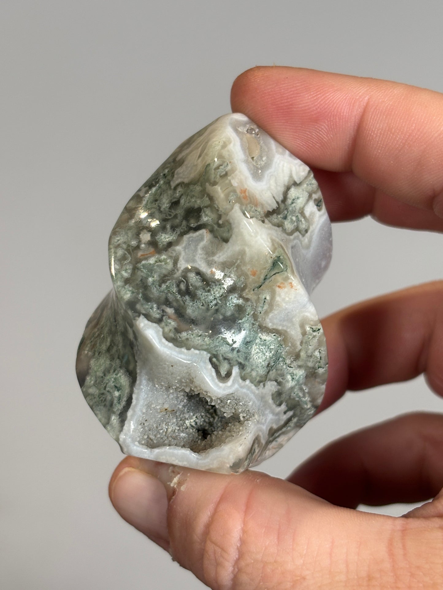 Moss agate flames
