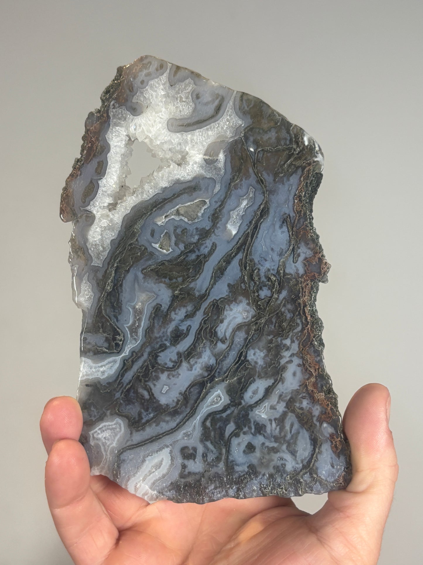 Moss Agate slabs - raw edge