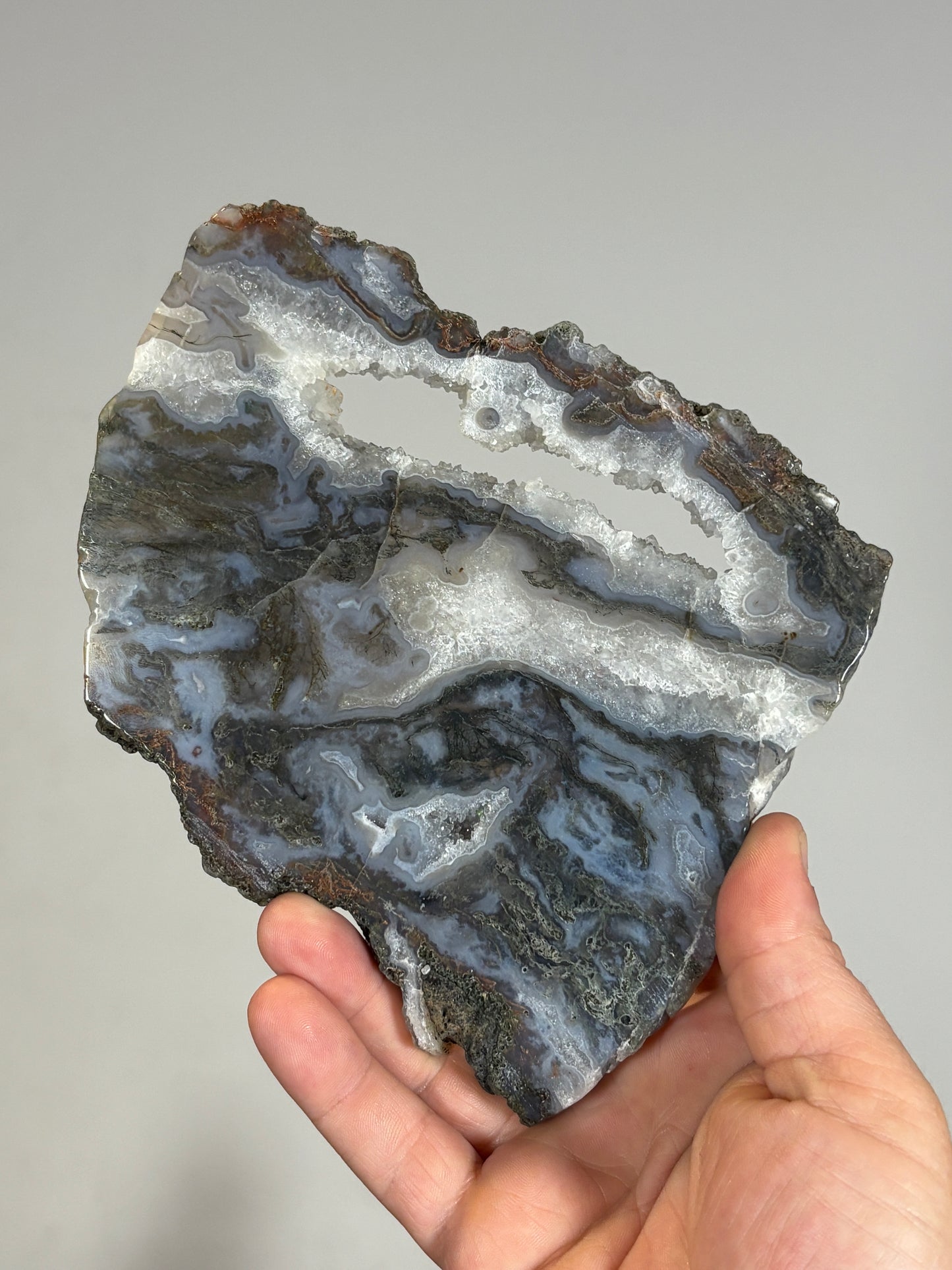 Moss Agate slabs - raw edge
