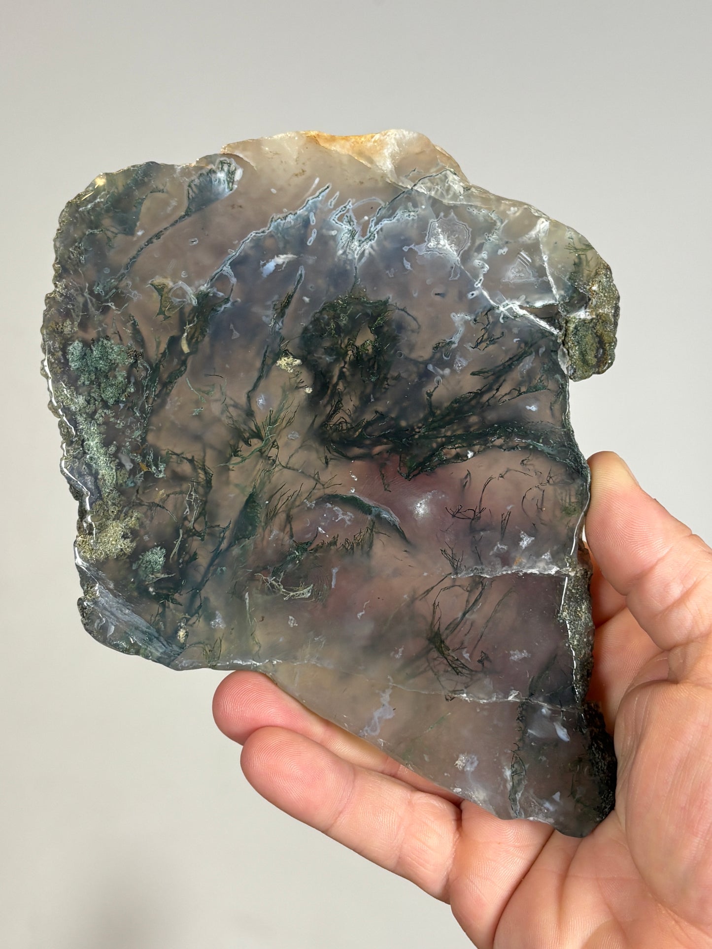 Moss Agate slabs - raw edge
