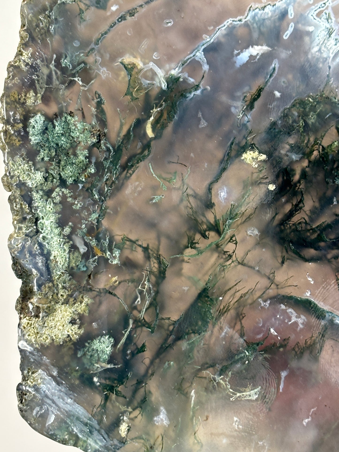 Moss Agate slabs - raw edge