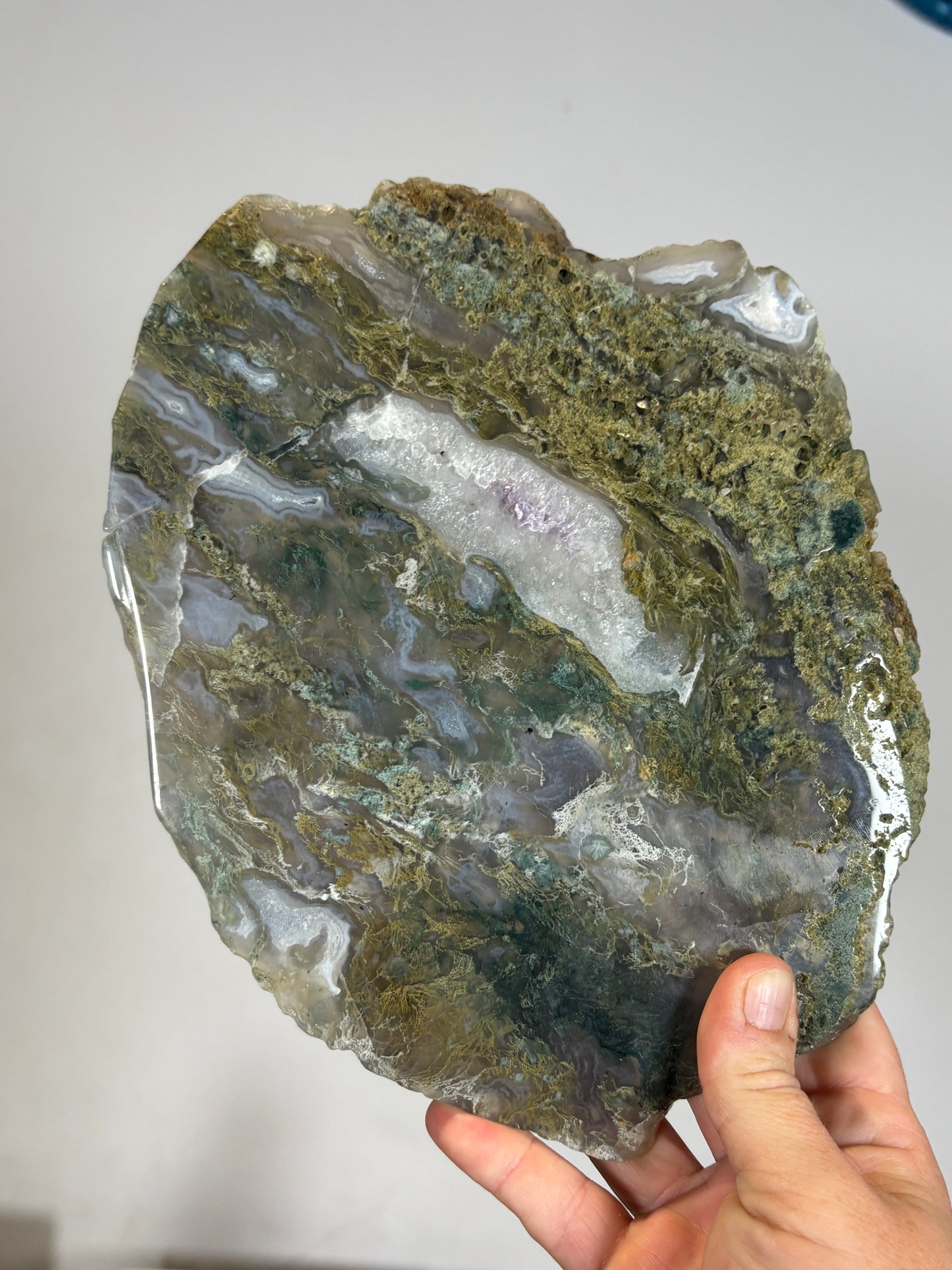 Moss Agate slabs - raw edge