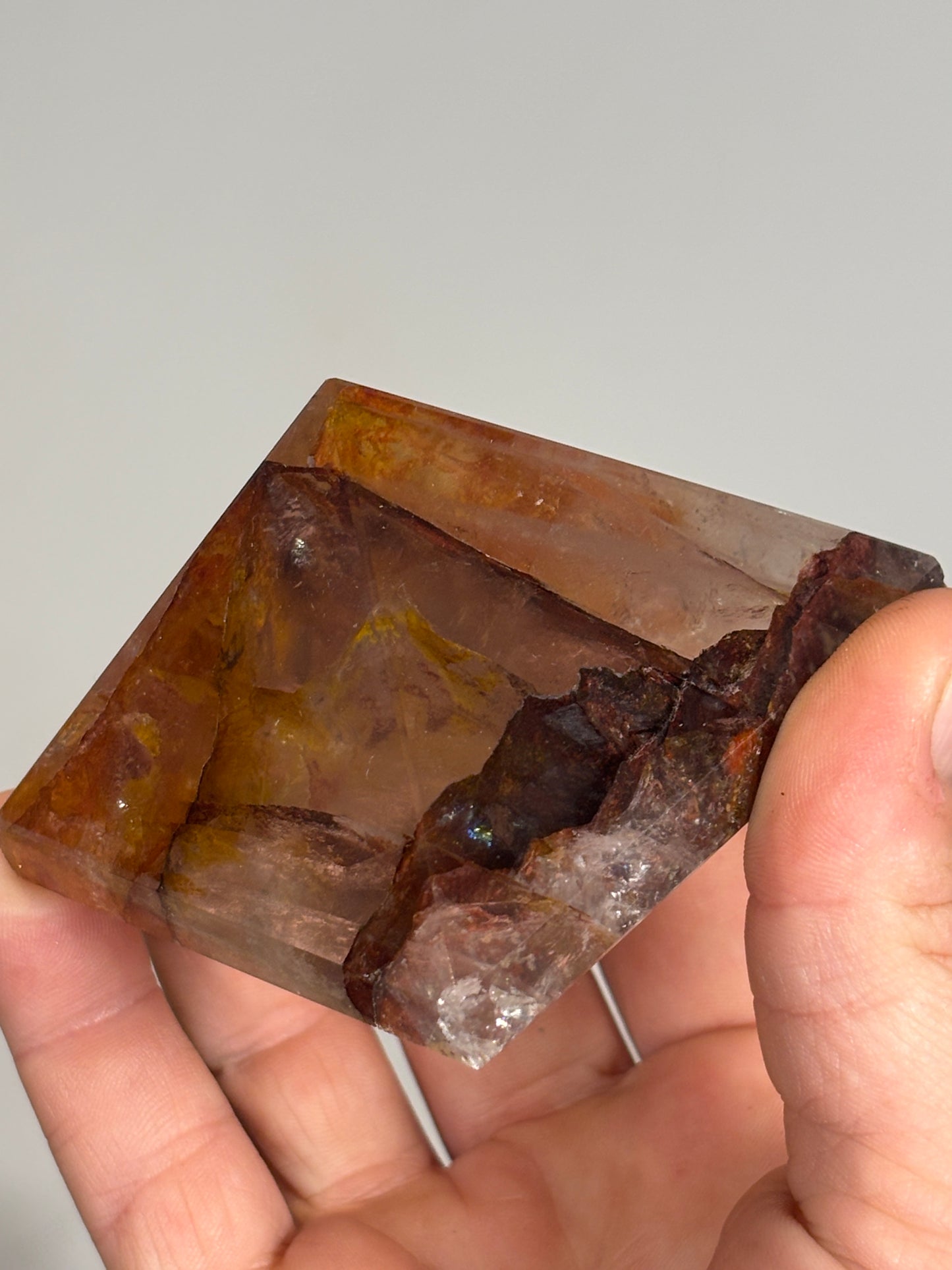 Fire quartz X Golden healer pyramid