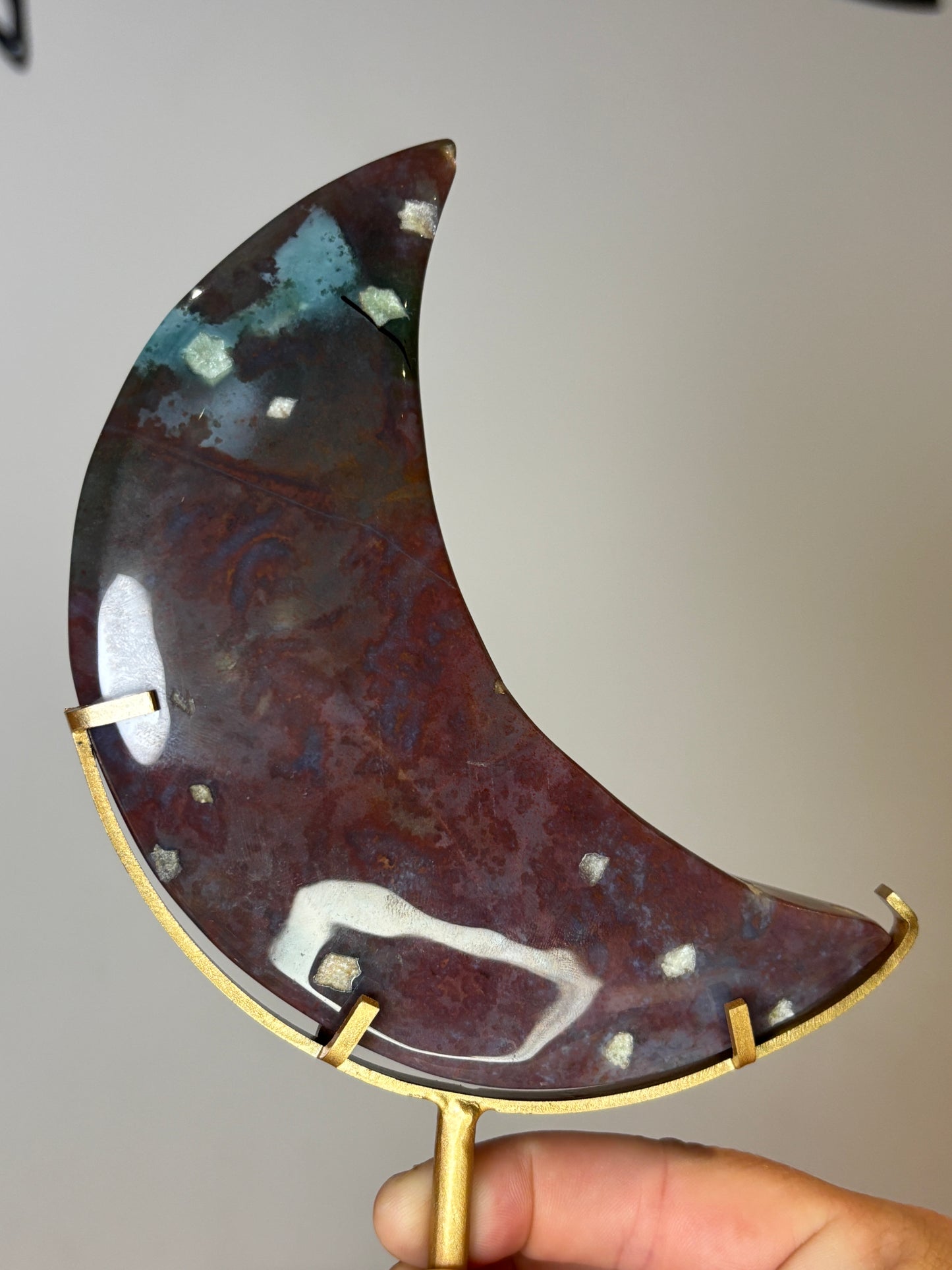 Statement Moons on custom metal stands - various materials