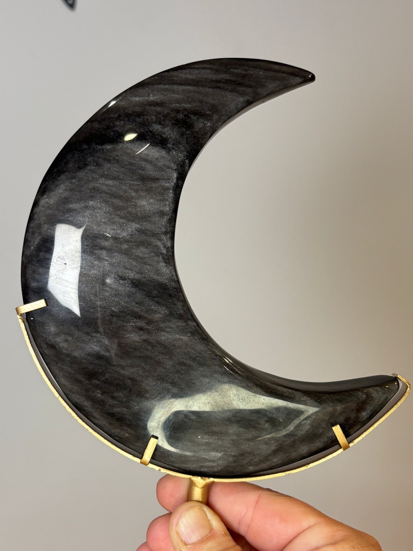 Statement Moons on custom metal stands - various materials