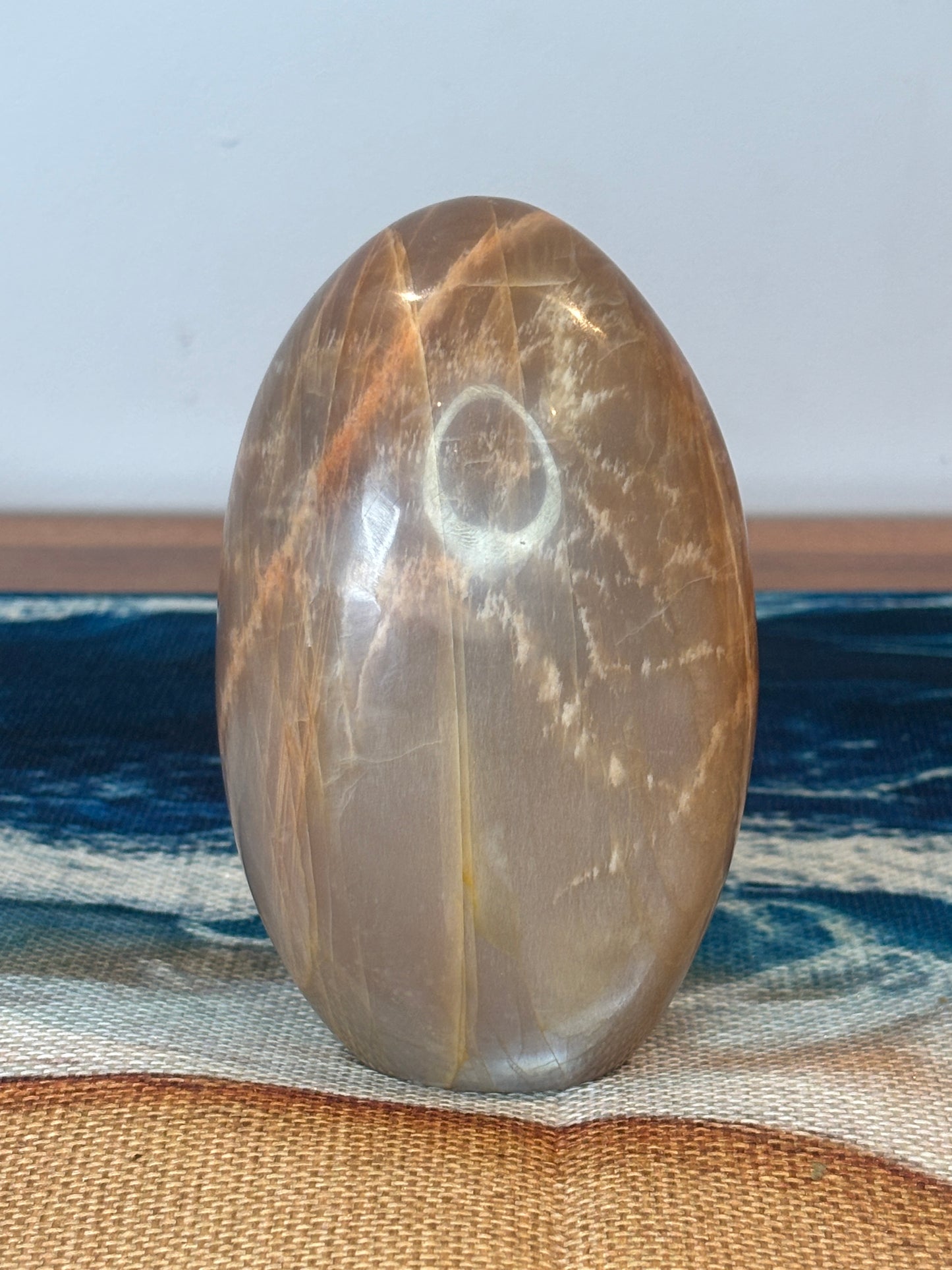 Peach Moonstone dome shaped free form