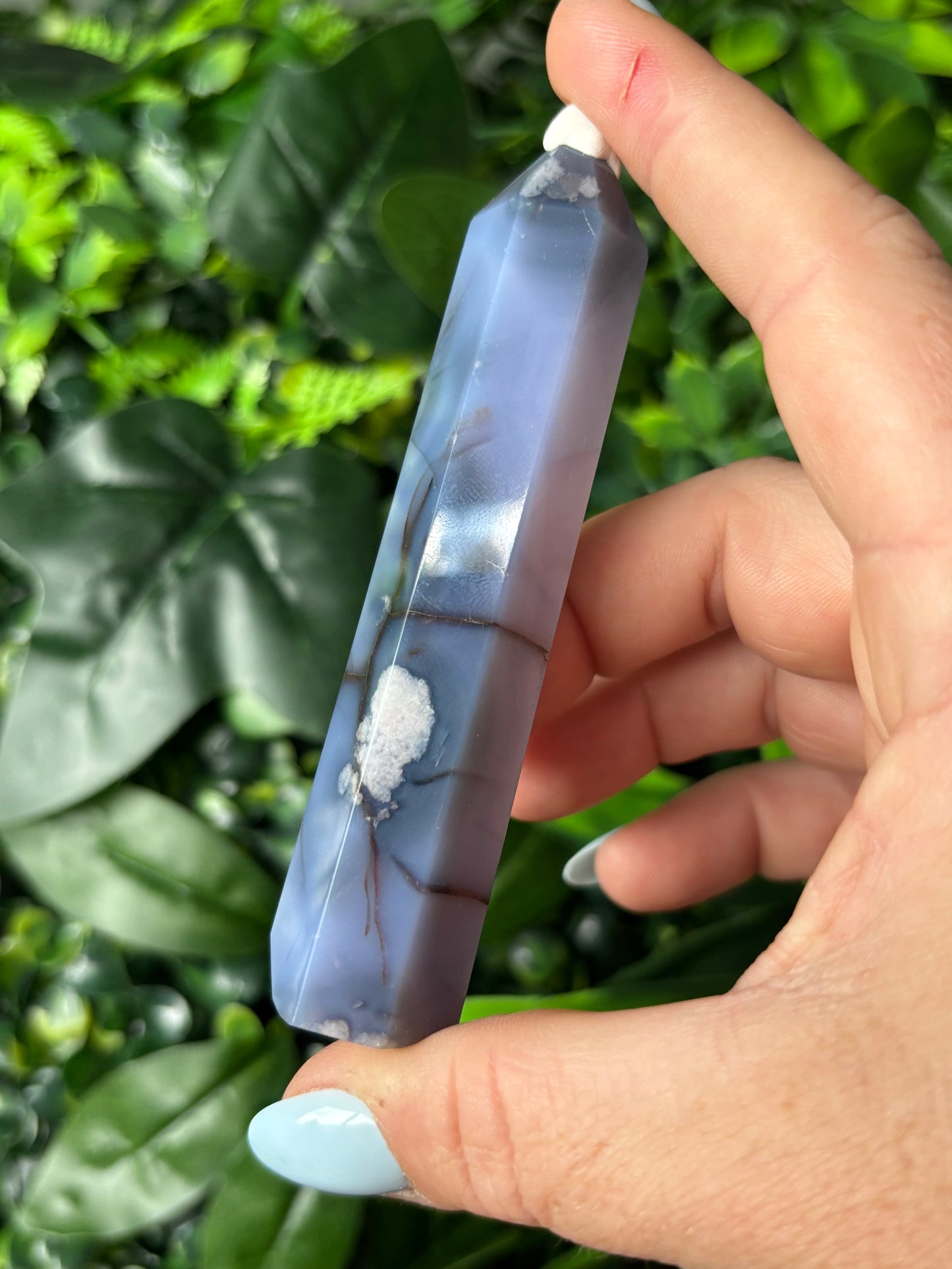 Blue flower agate towers