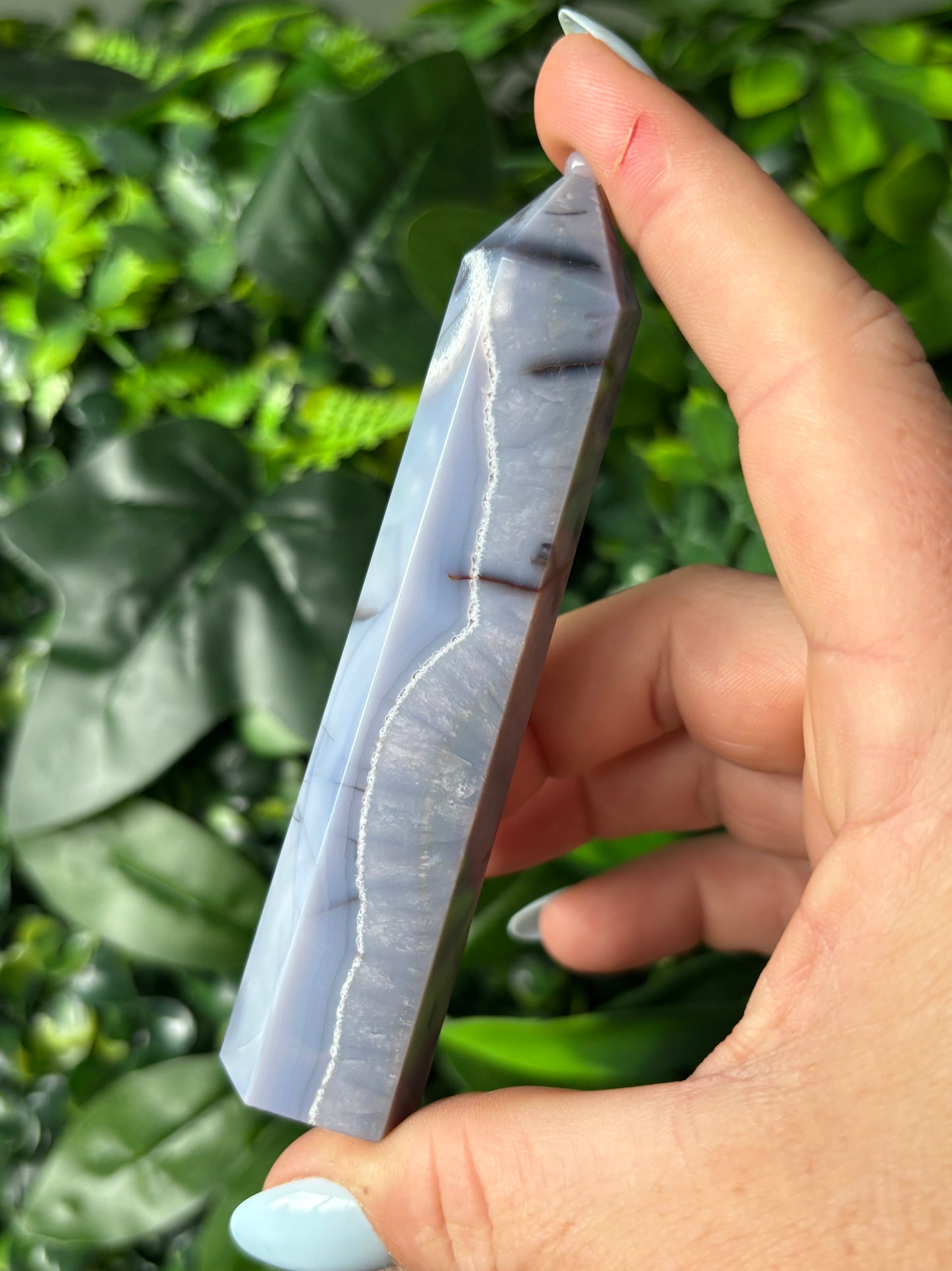 Blue flower agate towers