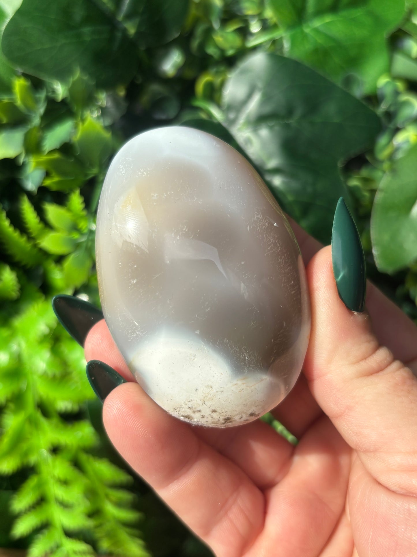 Orca Agate palm stones - XL