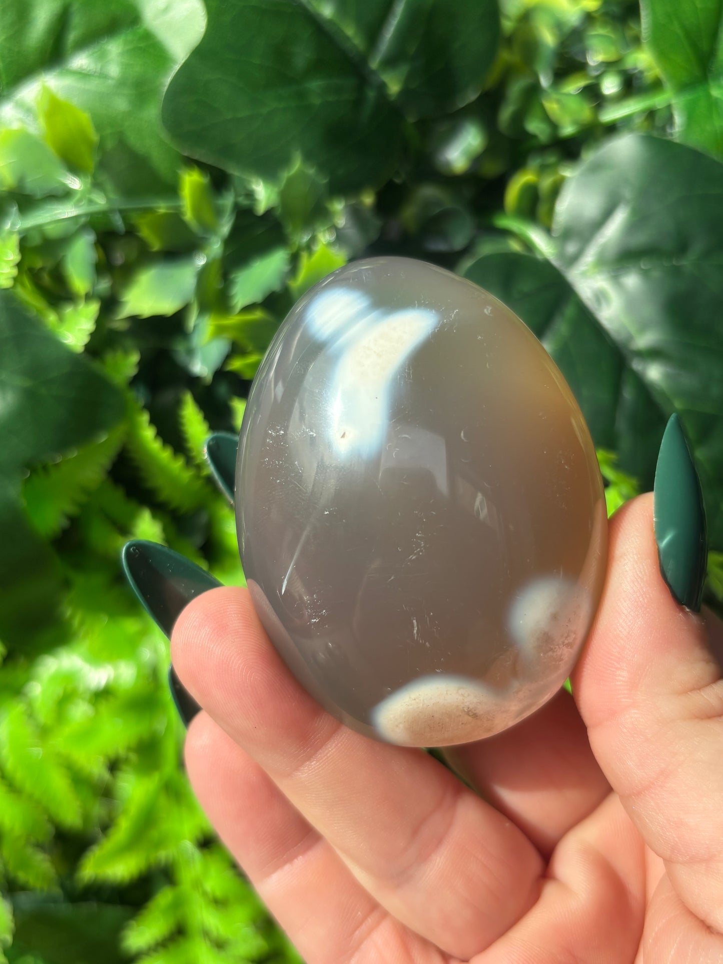 Orca Agate palm stones - XL