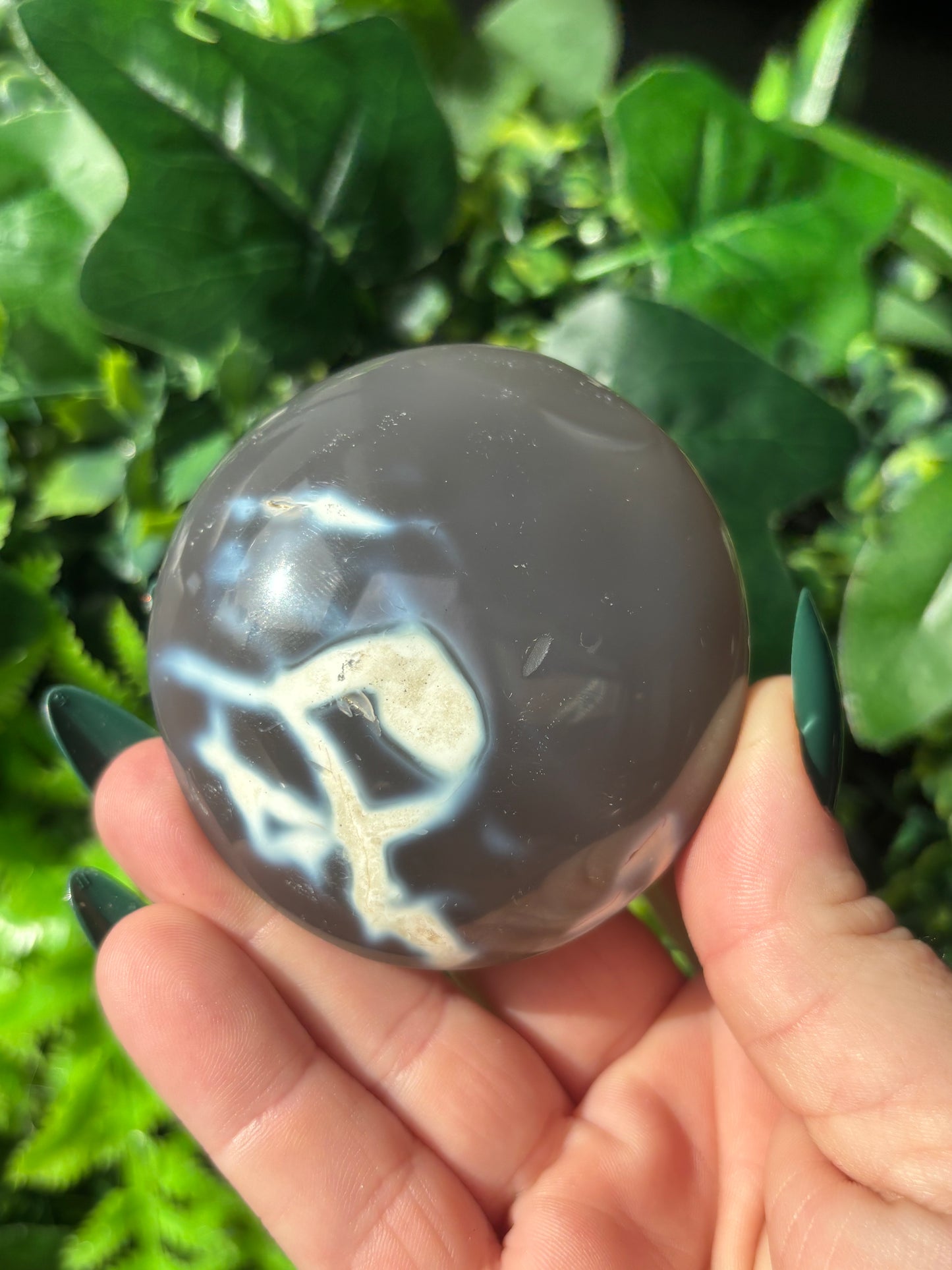 Orca Agate palm stones - XL