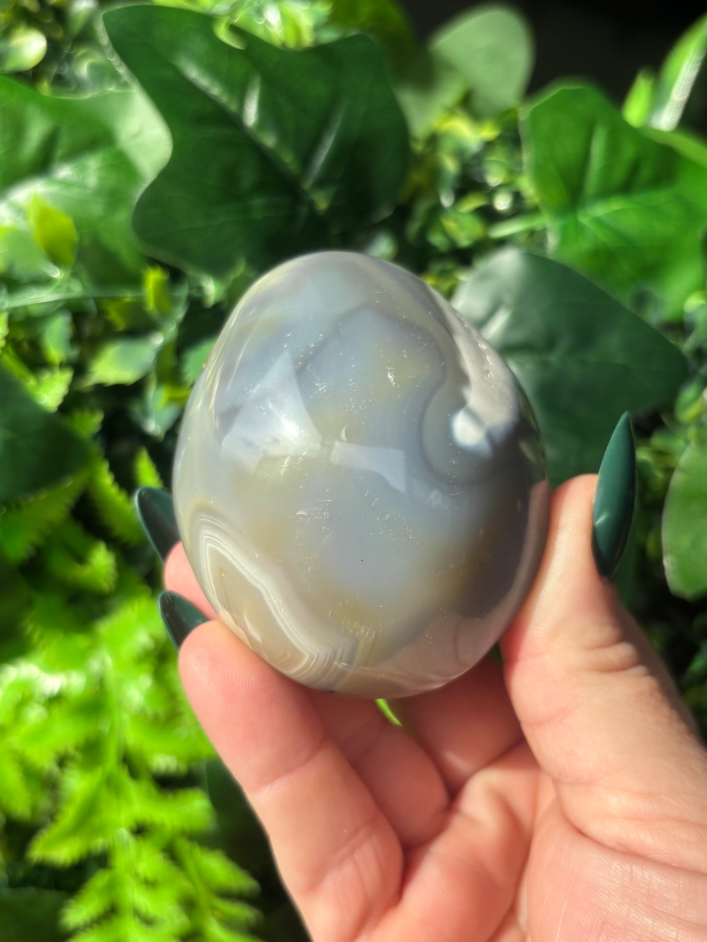 Orca Agate palm stones - XL