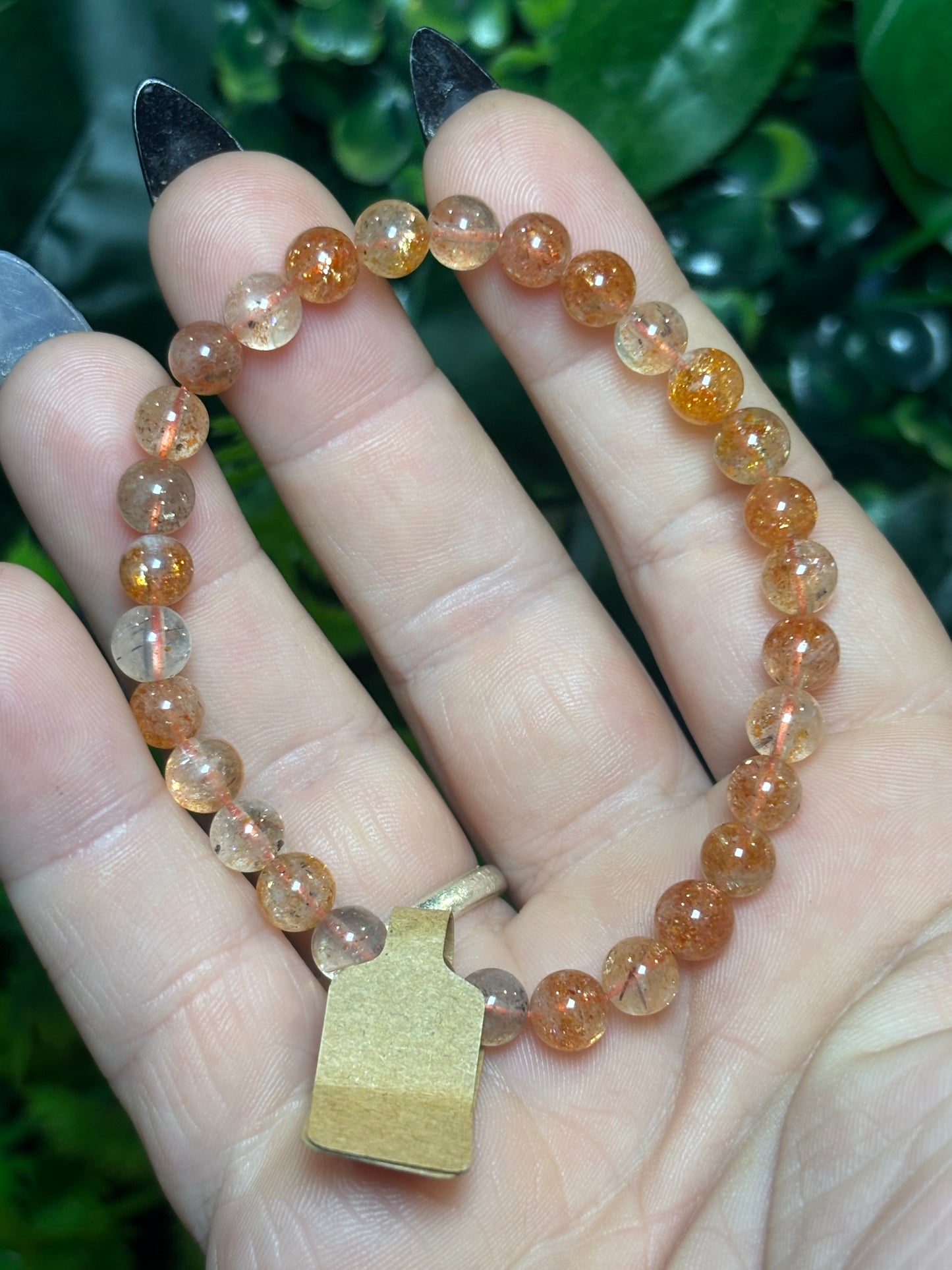 High Quality Sunstone beaded bracelet - 6mm