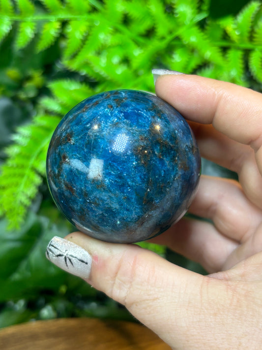 Blue Apatite sphere - A