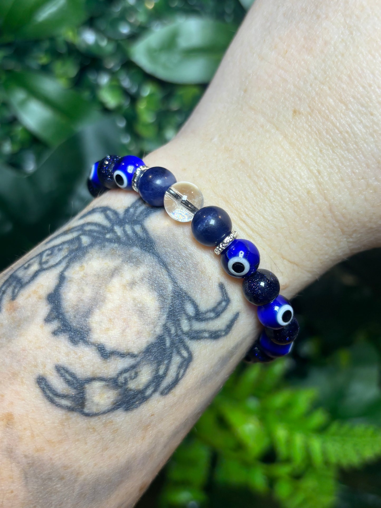 Evil Eye beaded bracelet - 8mm