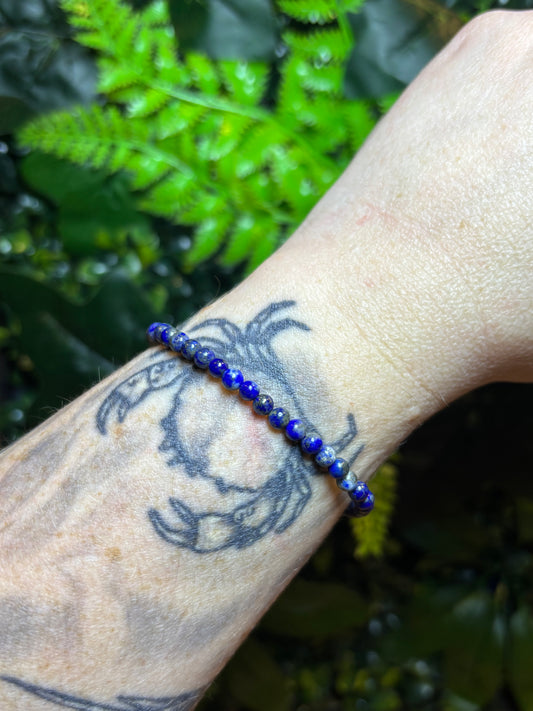 4mm beaded bracelets - elasticated - stackable - various