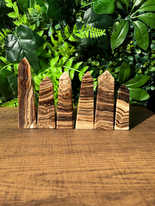 Chocolate Calcite towers