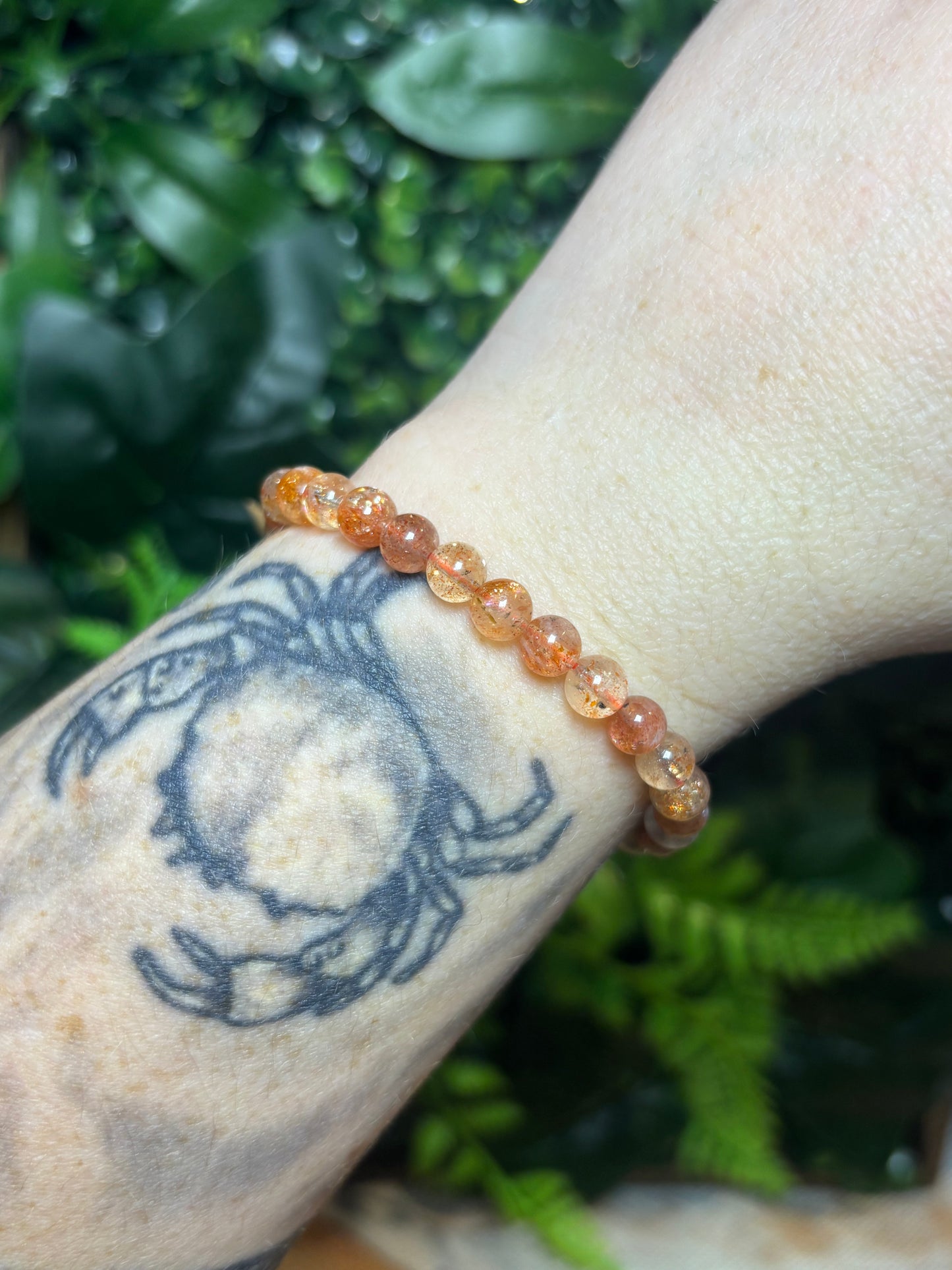 High Quality Sunstone beaded bracelet - 6mm