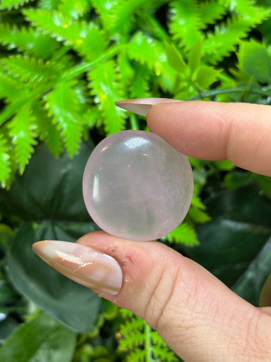 Mermaid coin - Rose Quartz