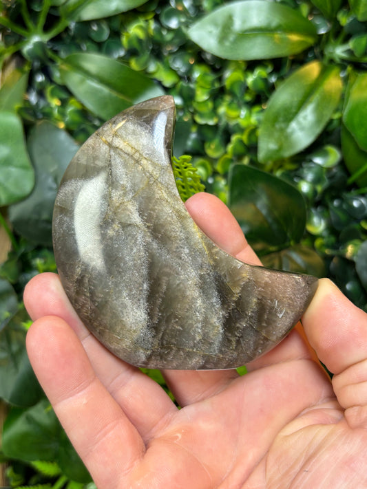 Black Moonstone self standing Moon - C