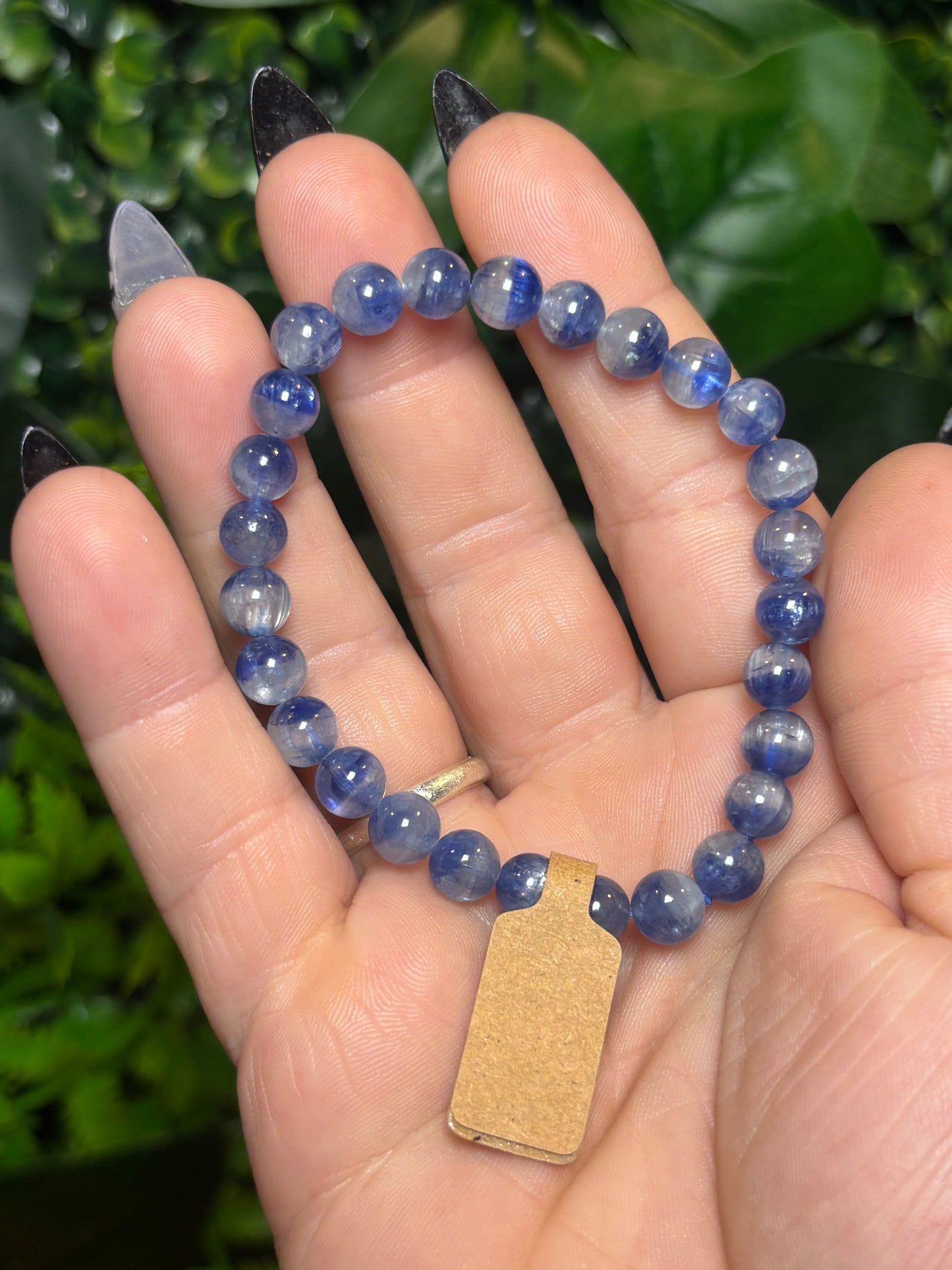High Quality Kyanite beaded bracelet - 6mm