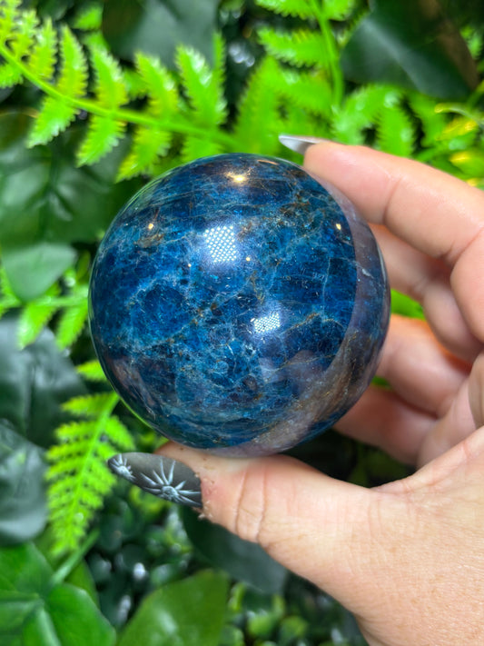 Blue Apatite Sphere - B - 7cm