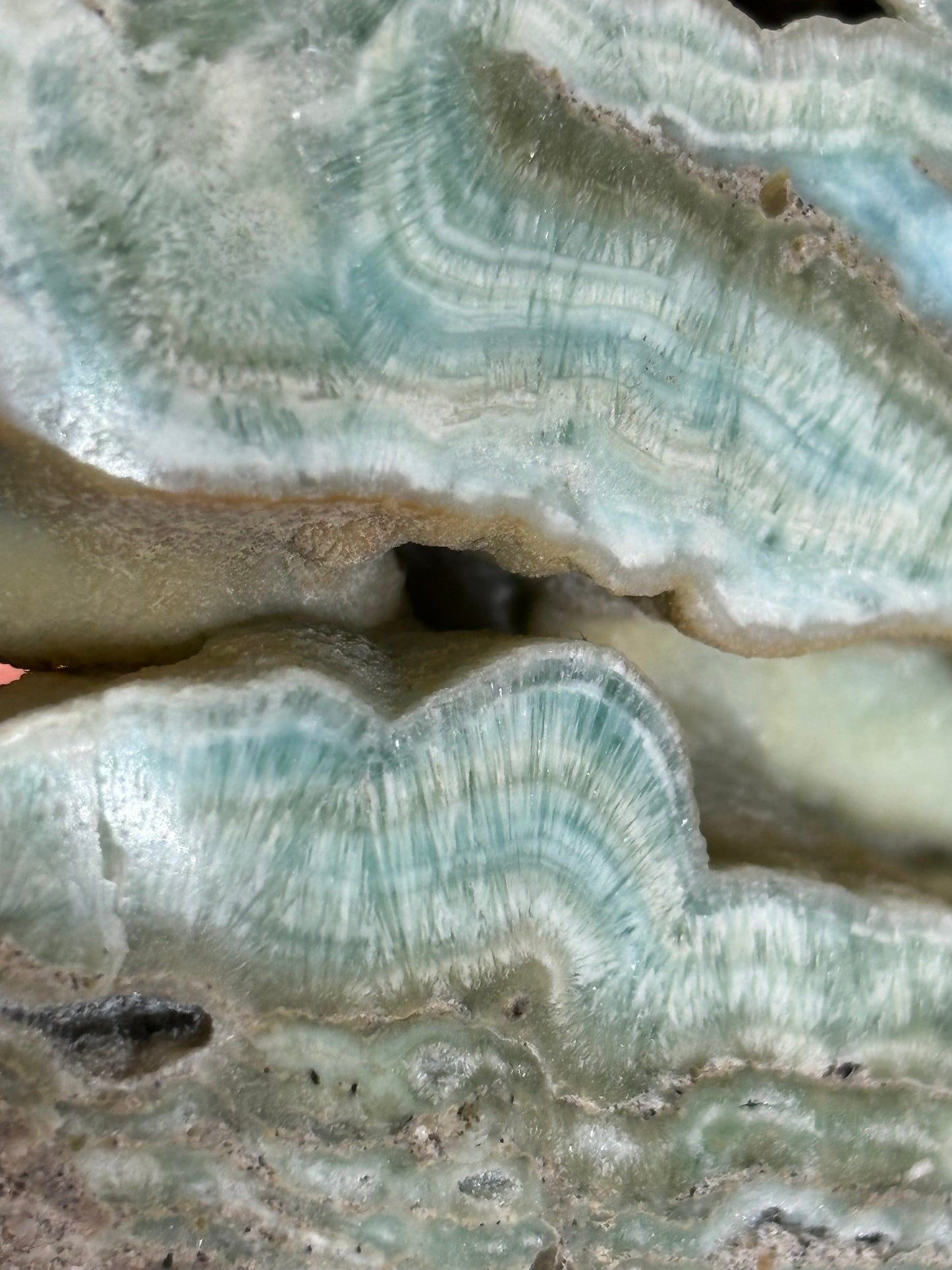 Blue Aragonite Shield - B