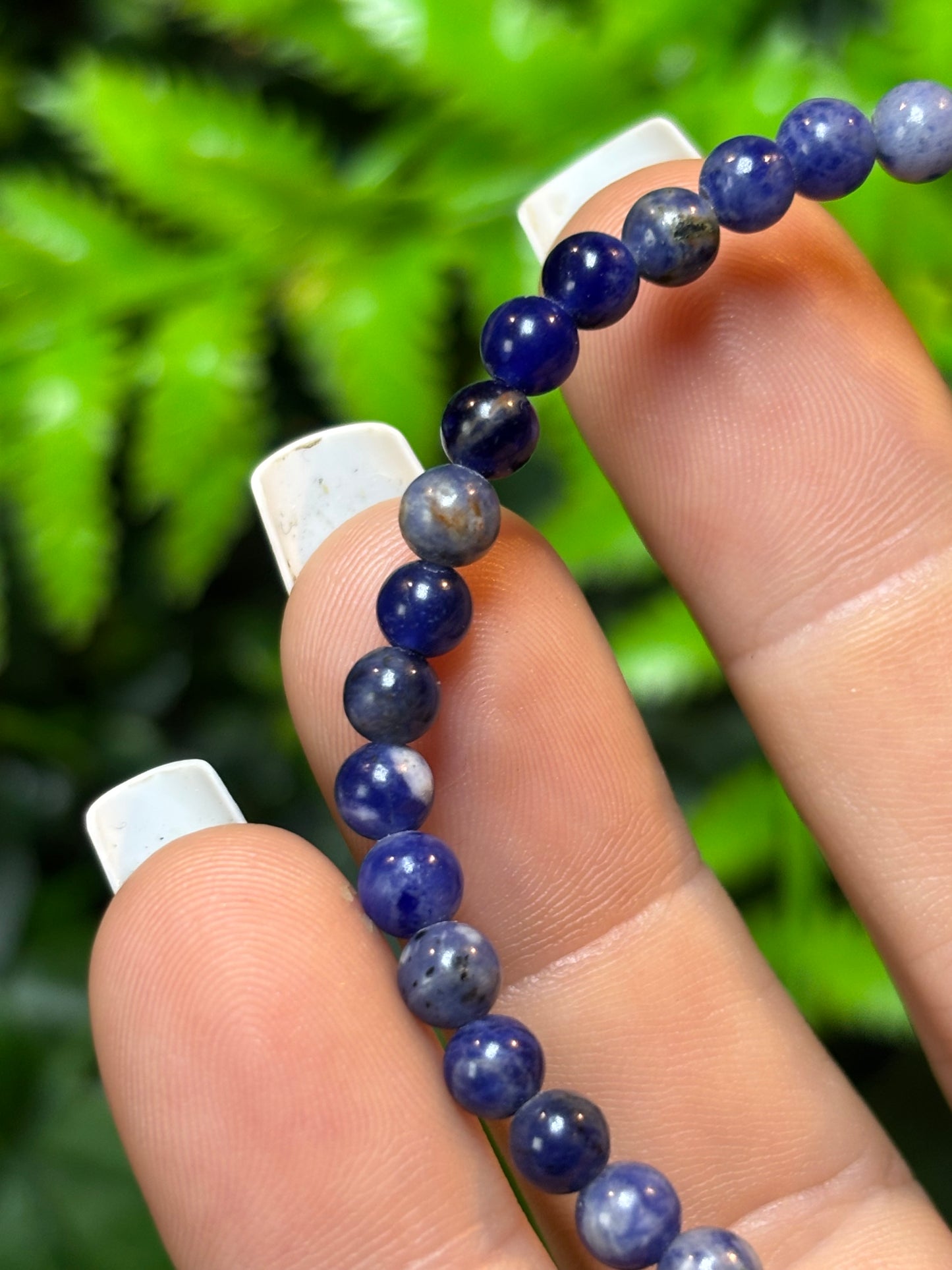 Sodalite beaded bracelet - 4mm