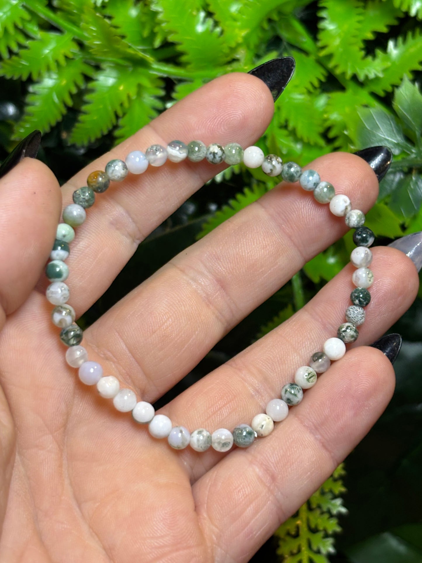 4mm beaded bracelets - elasticated - stackable - various