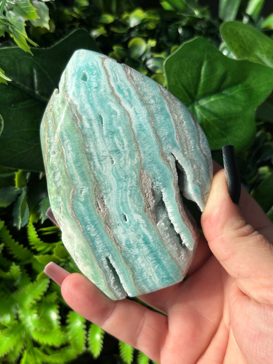 Blue Aragonite teardrop freeforms
