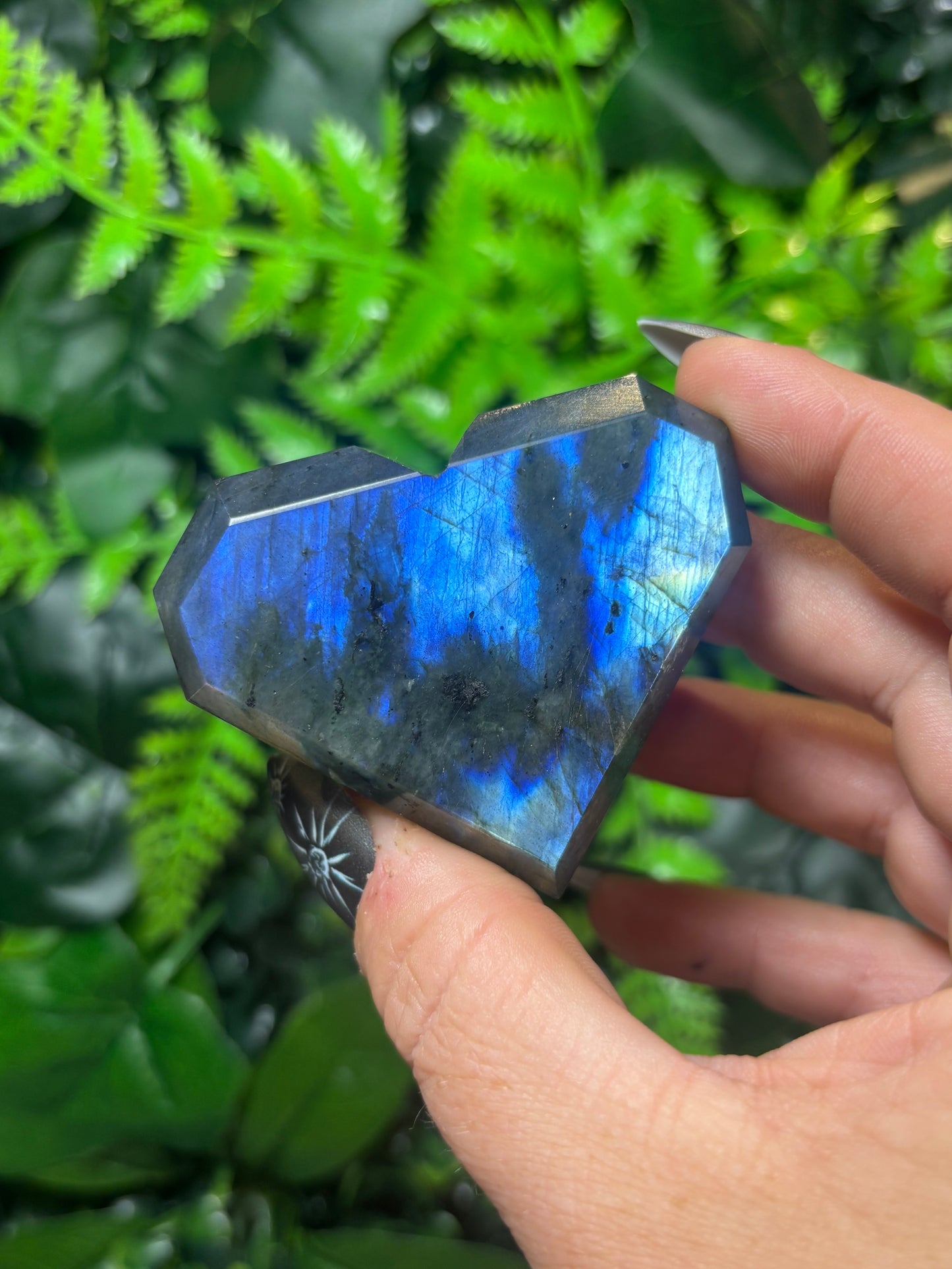 Labradorite Heart